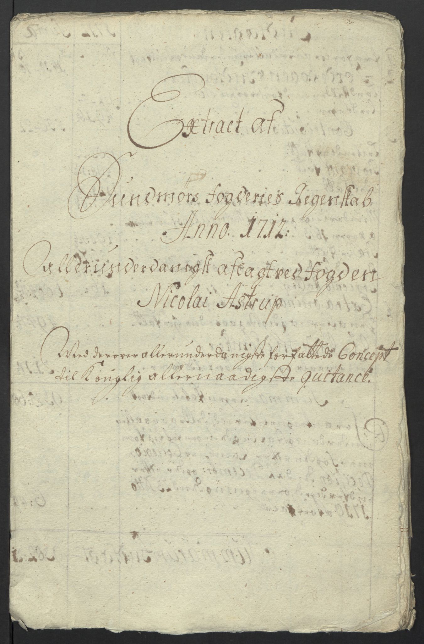 Rentekammeret inntil 1814, Reviderte regnskaper, Fogderegnskap, AV/RA-EA-4092/R54/L3565: Fogderegnskap Sunnmøre, 1712-1713, s. 12