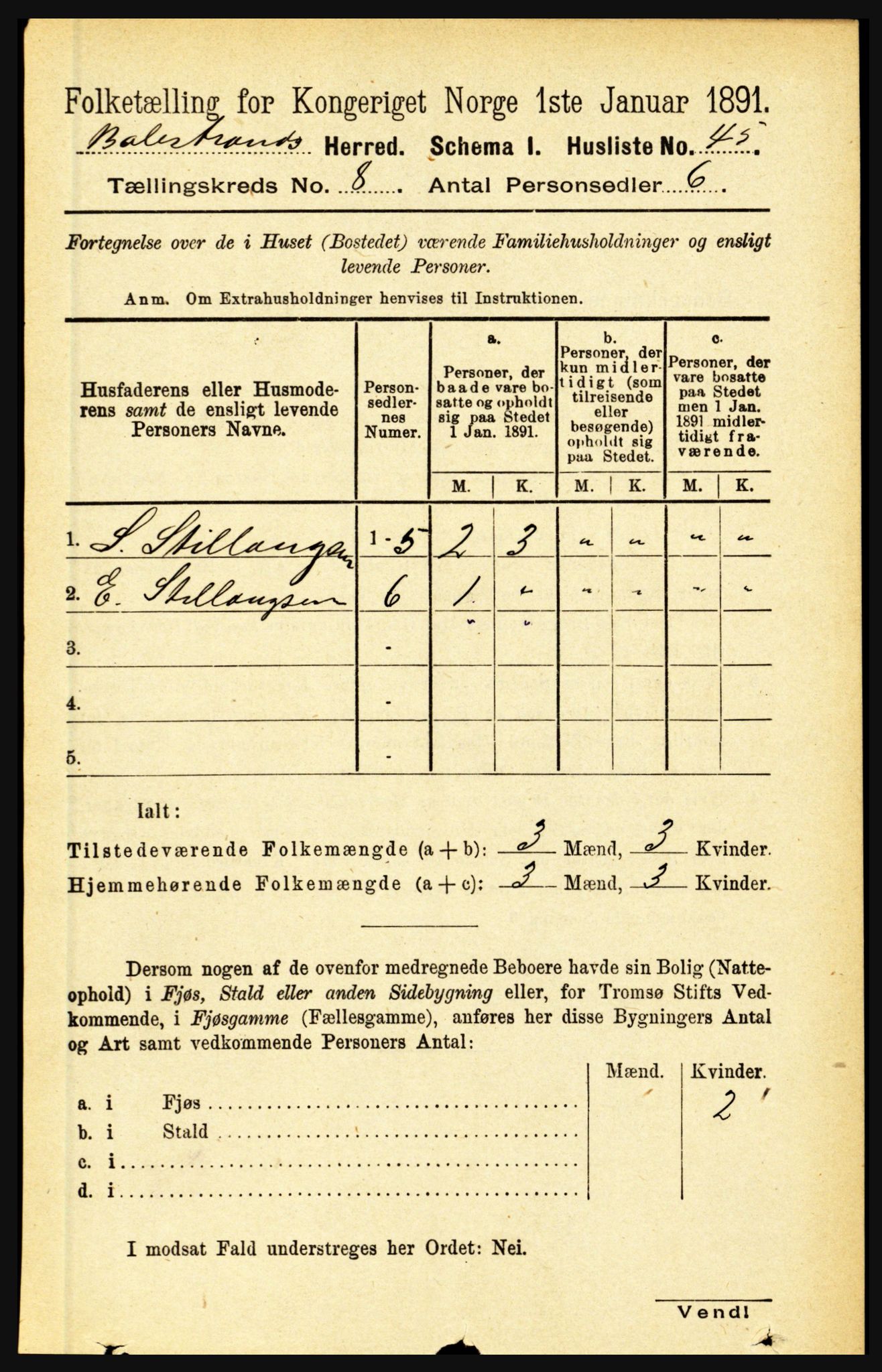 RA, Folketelling 1891 for 1418 Balestrand herred, 1891, s. 1724