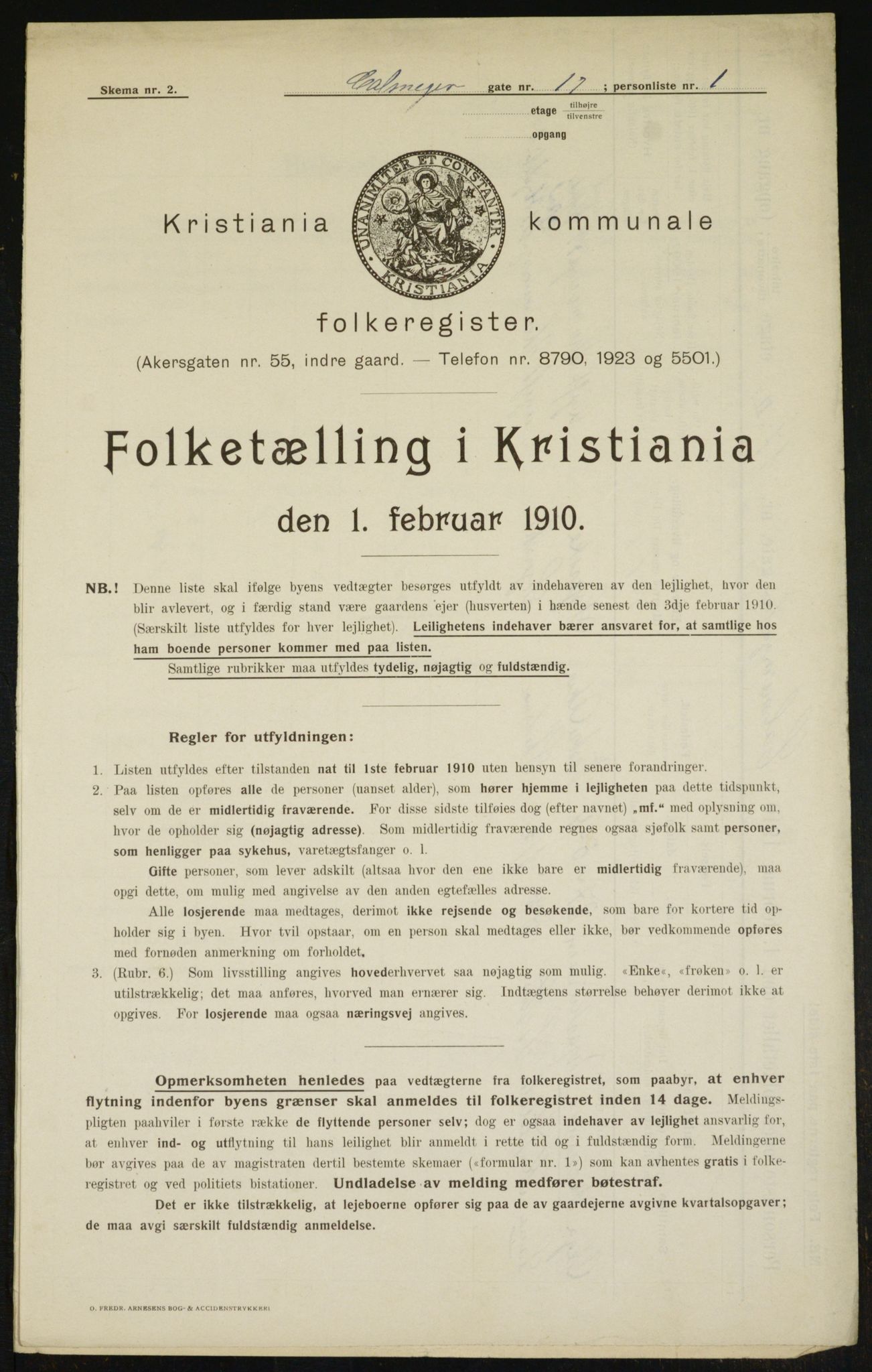 OBA, Kommunal folketelling 1.2.1910 for Kristiania, 1910, s. 11044