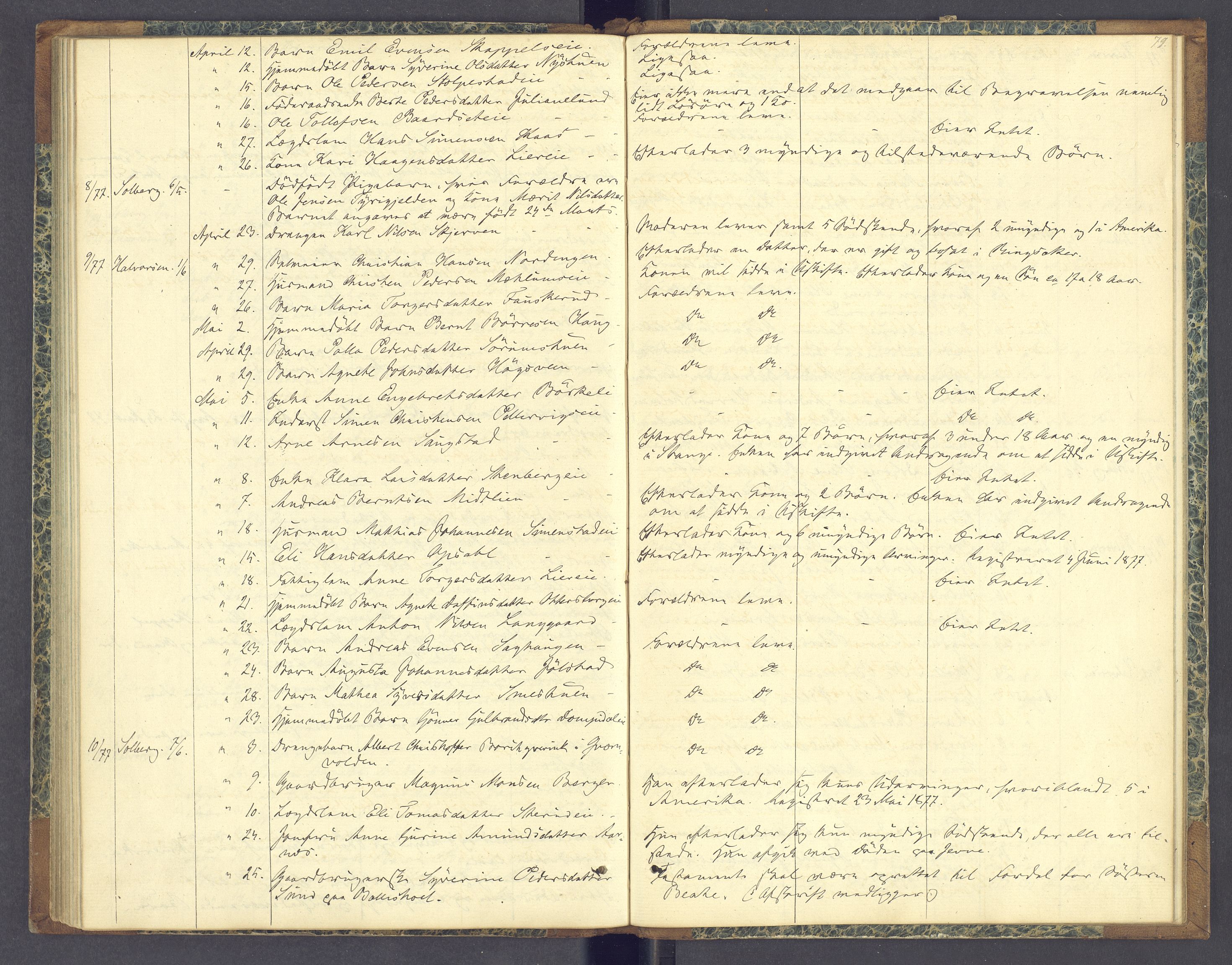 Nord-Hedmark sorenskriveri, AV/SAH-TING-012/J/Ji/L0001: Dødsfallsprotokoll, 1863-1879, s. 79