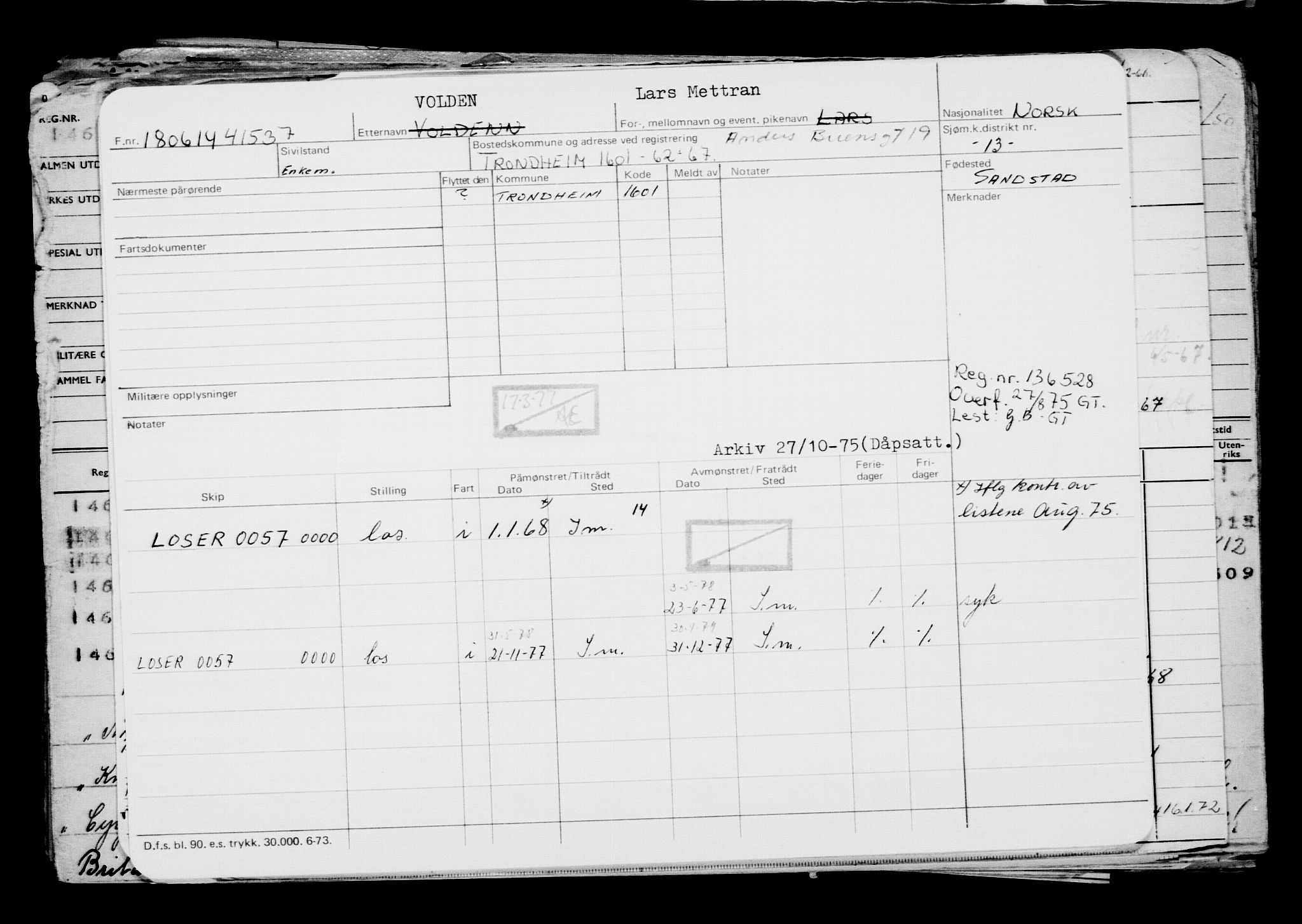 Direktoratet for sjømenn, AV/RA-S-3545/G/Gb/L0121: Hovedkort, 1914, s. 726