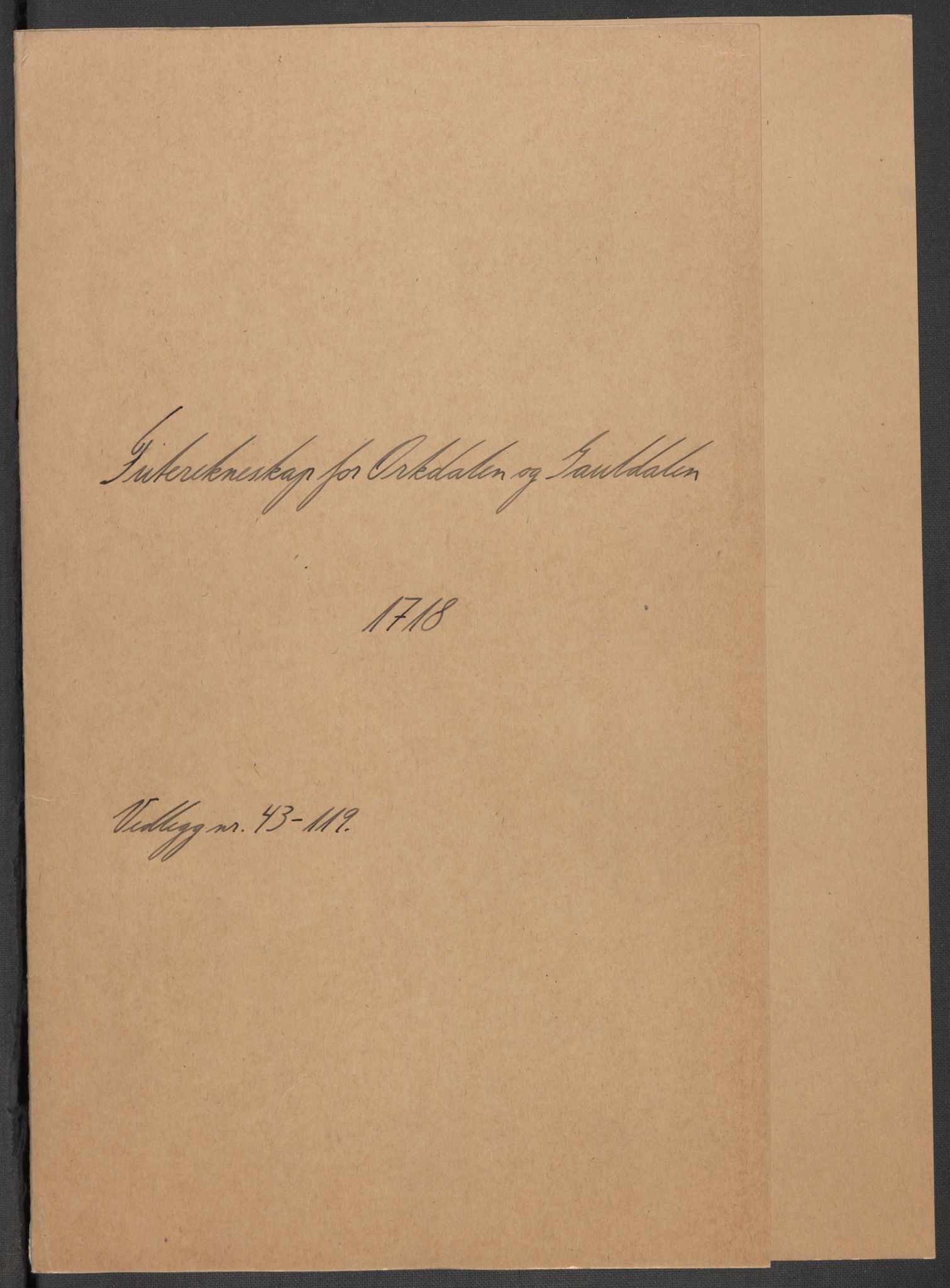 Rentekammeret inntil 1814, Reviderte regnskaper, Fogderegnskap, RA/EA-4092/R60/L3972: Fogderegnskap Orkdal og Gauldal, 1718, s. 2