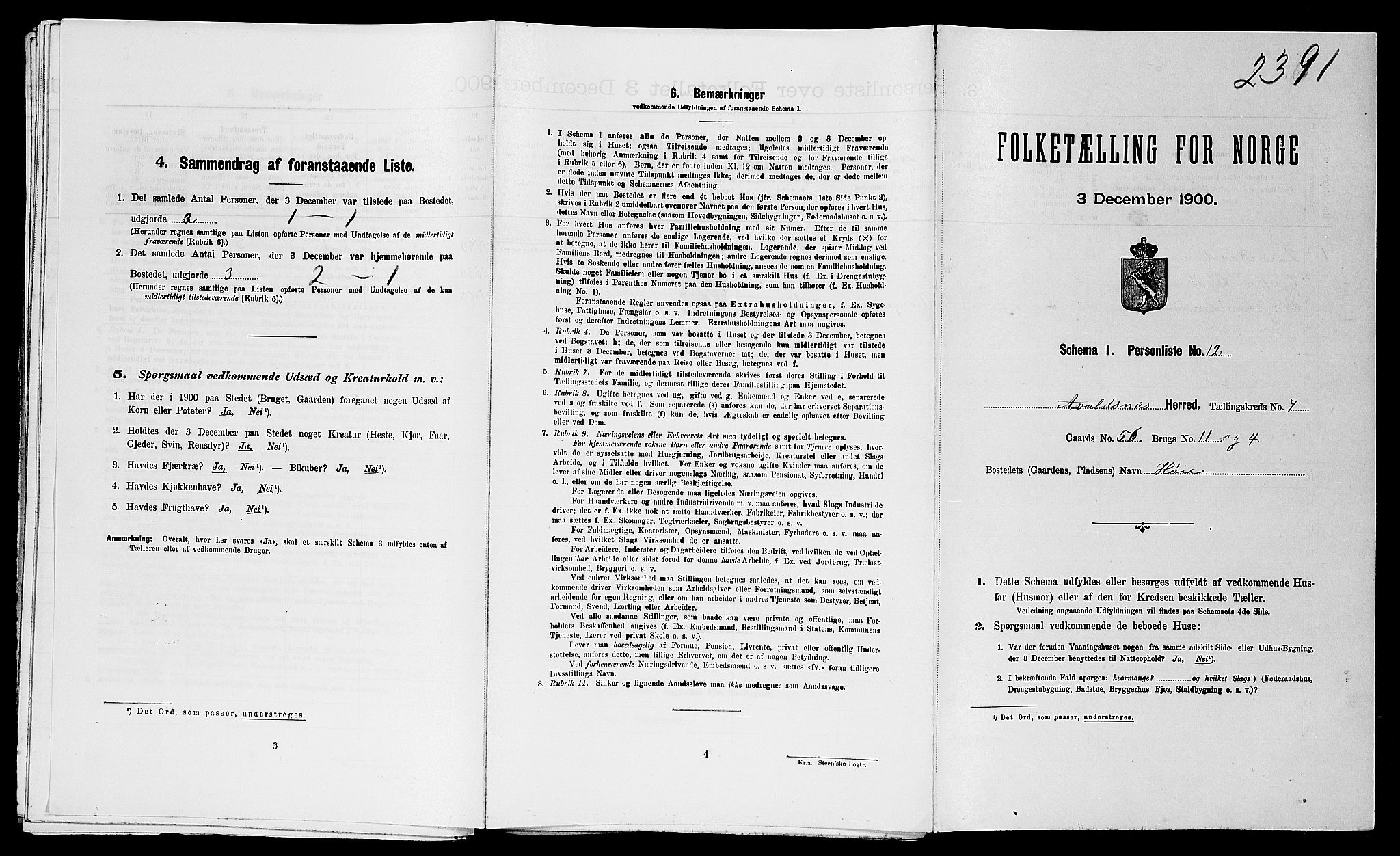 SAST, Folketelling 1900 for 1147 Avaldsnes herred, 1900, s. 1498