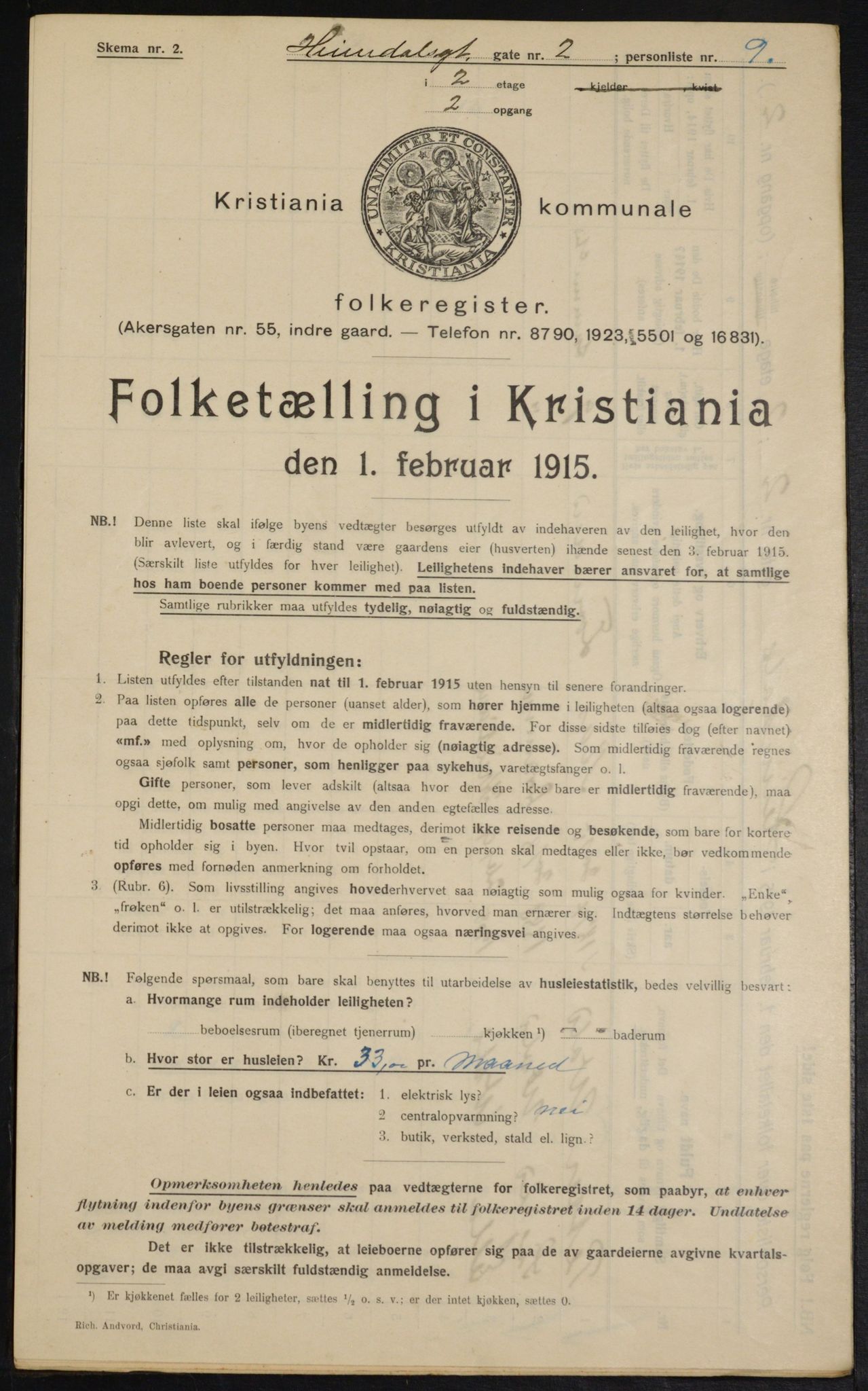 OBA, Kommunal folketelling 1.2.1915 for Kristiania, 1915, s. 36216