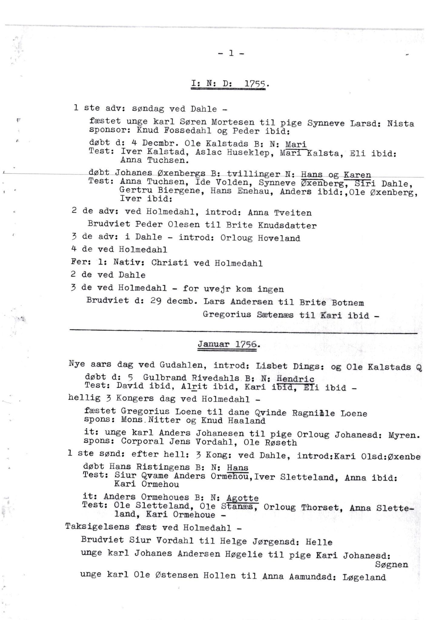 Samling av fulltekstavskrifter, SAB/FULLTEKST/B/14/0010: Fjaler sokneprestembete, ministerialbok nr. A 1, 1755-1778, s. 2