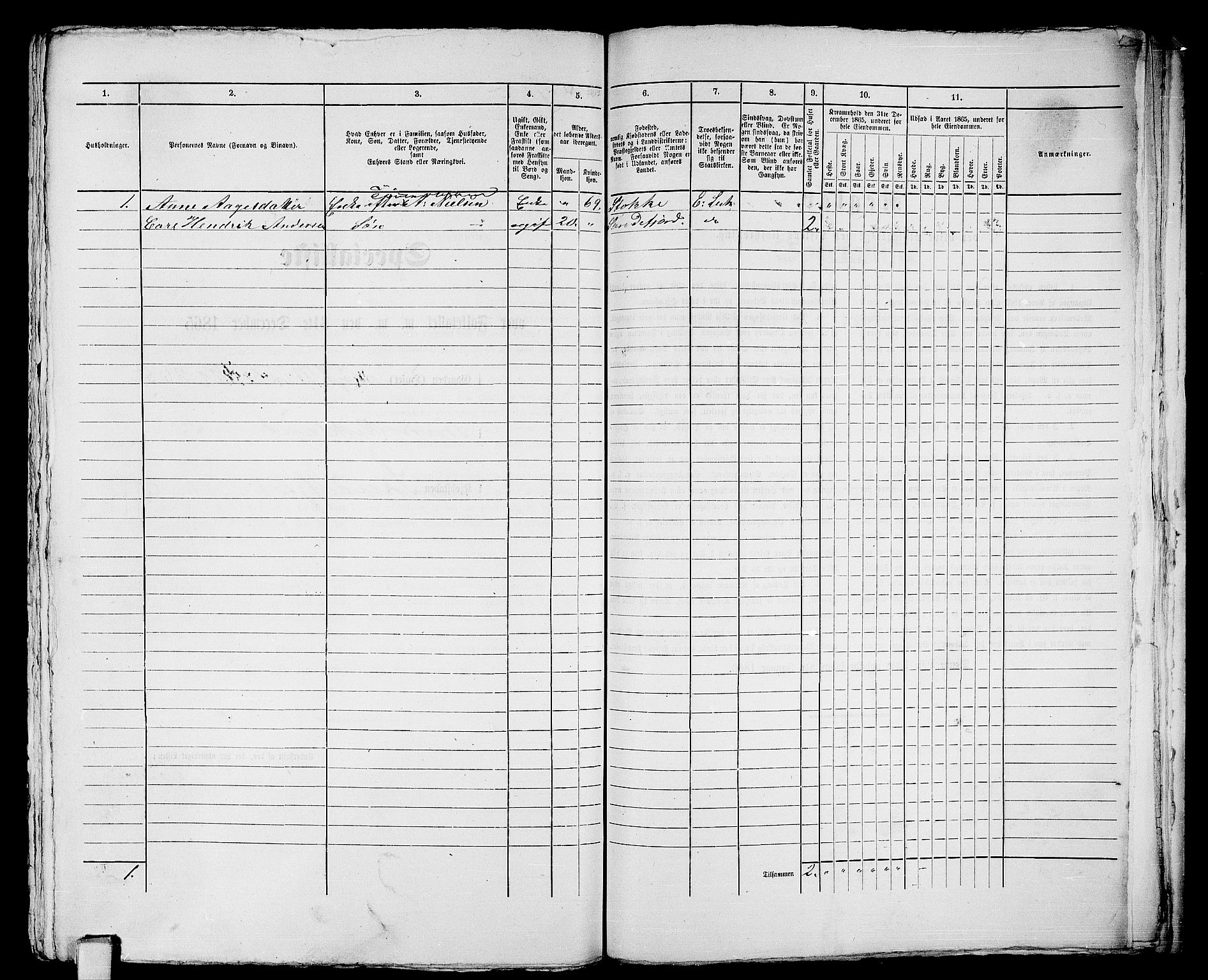 RA, Folketelling 1865 for 0706B Sandeherred prestegjeld, Sandefjord kjøpstad, 1865, s. 567