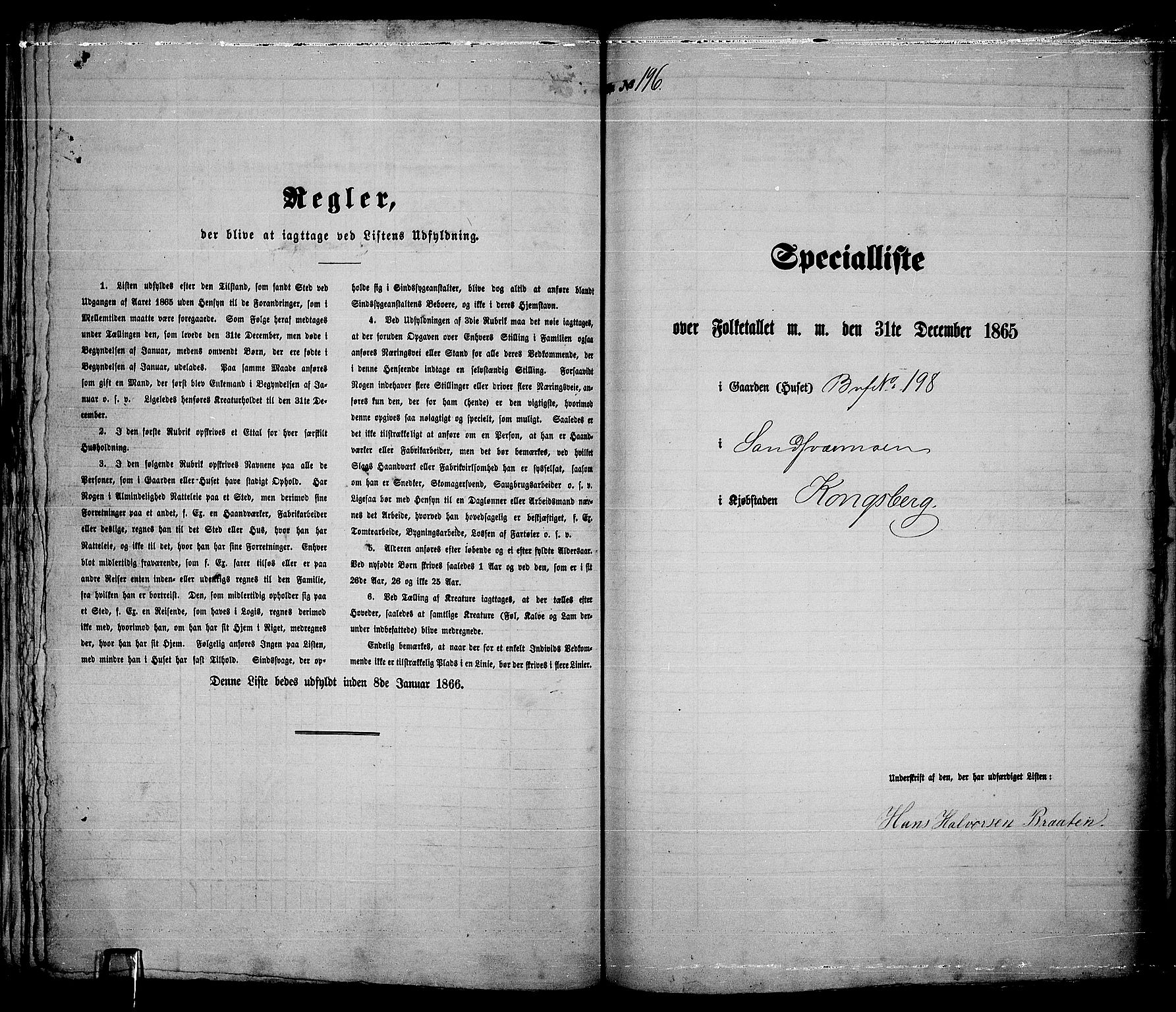 RA, Folketelling 1865 for 0604B Kongsberg prestegjeld, Kongsberg kjøpstad, 1865, s. 404