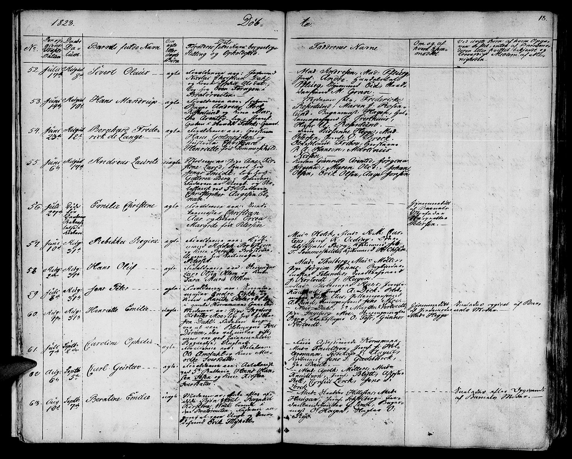Ministerialprotokoller, klokkerbøker og fødselsregistre - Sør-Trøndelag, SAT/A-1456/602/L0108: Ministerialbok nr. 602A06, 1821-1839, s. 18