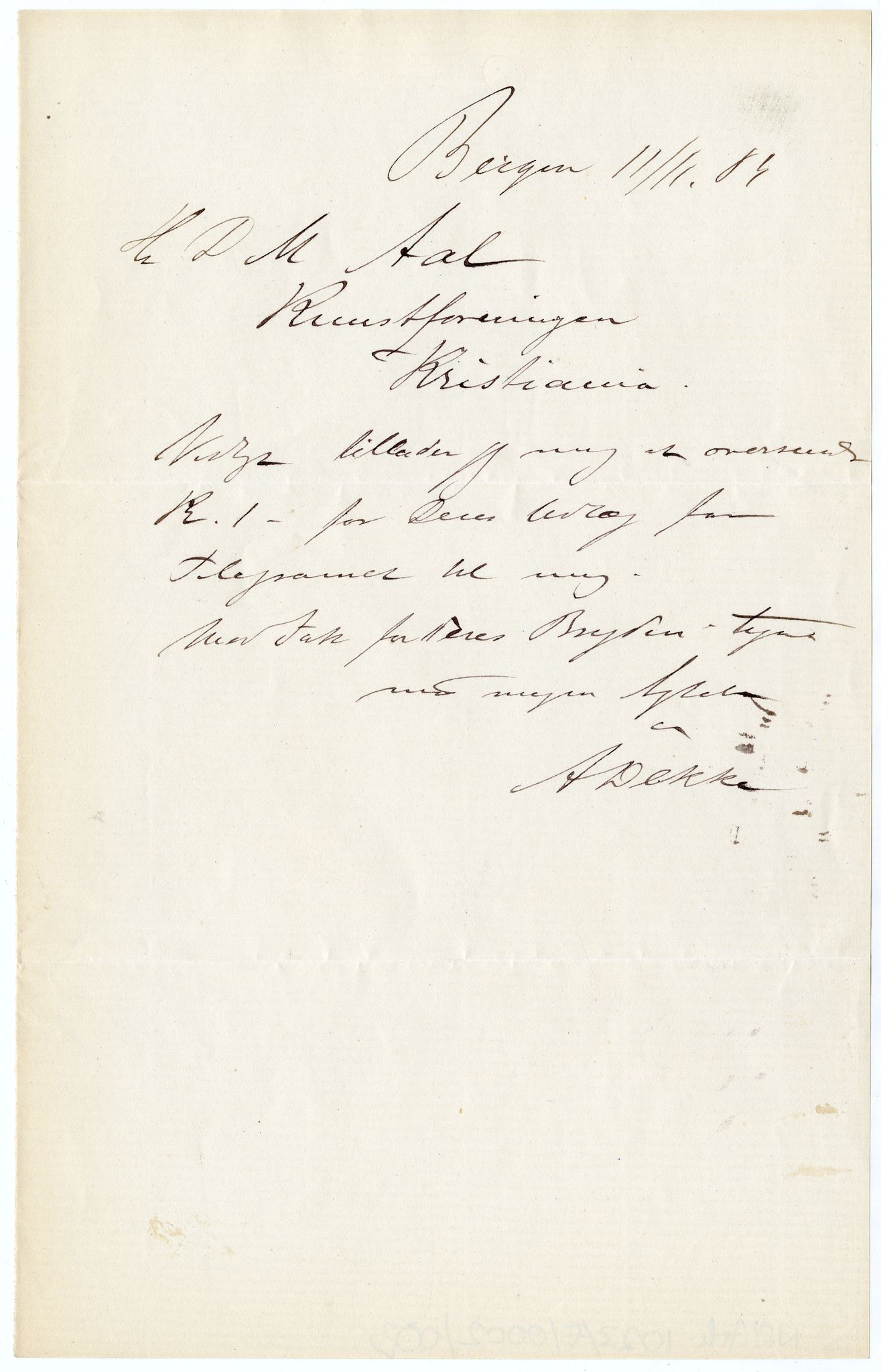 Diderik Maria Aalls brevsamling, NF/Ark-1023/F/L0002: D.M. Aalls brevsamling. B - C, 1799-1889, s. 473