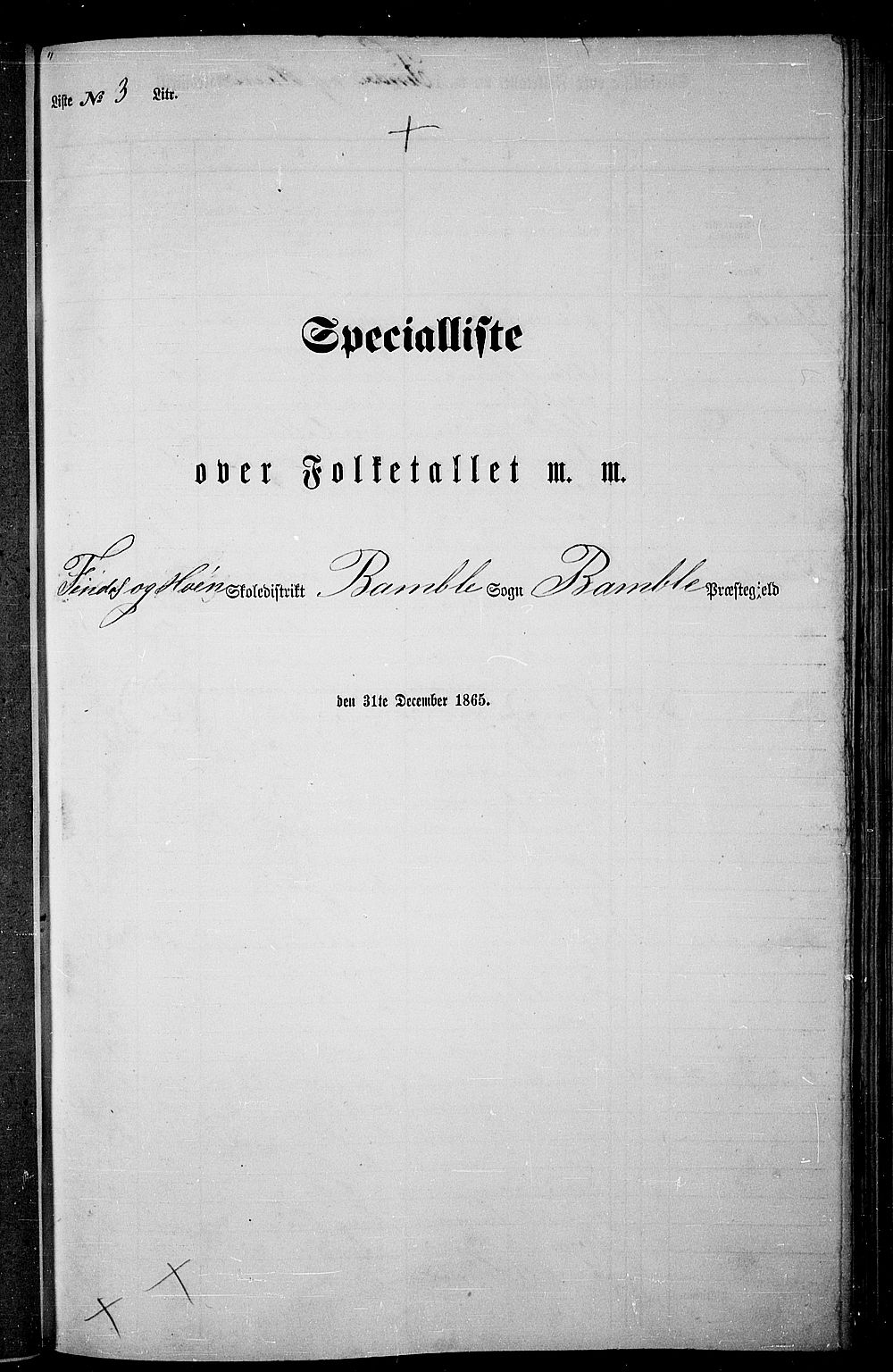 RA, Folketelling 1865 for 0814P Bamble prestegjeld, 1865, s. 60