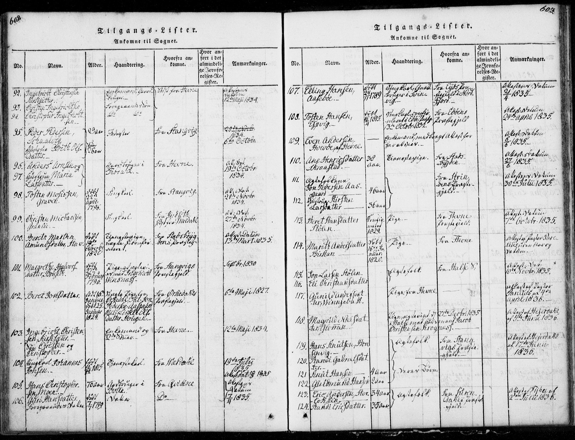 Ministerialprotokoller, klokkerbøker og fødselsregistre - Møre og Romsdal, SAT/A-1454/578/L0903: Ministerialbok nr. 578A02, 1819-1838, s. 602-603