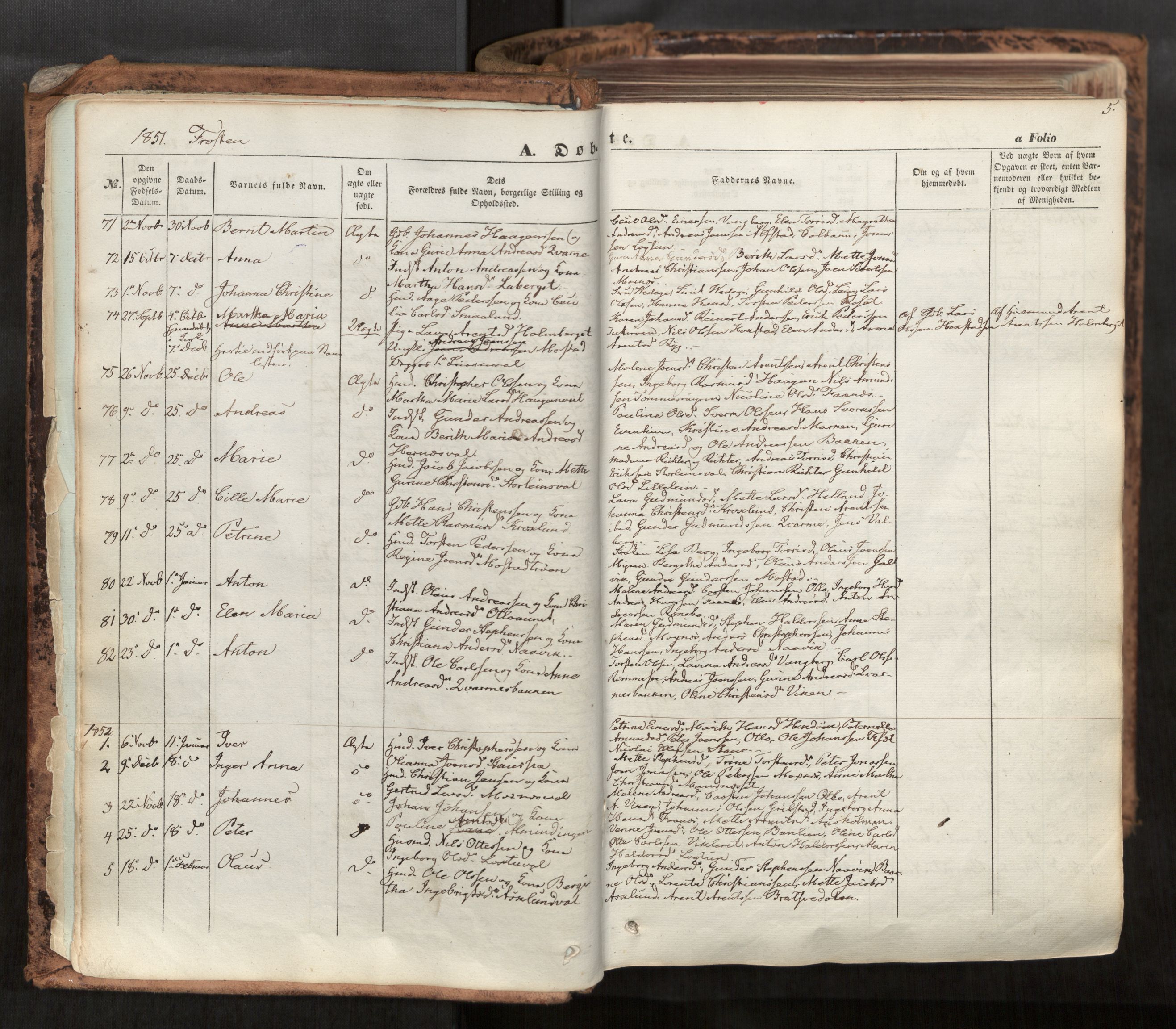 Ministerialprotokoller, klokkerbøker og fødselsregistre - Nord-Trøndelag, AV/SAT-A-1458/713/L0116: Ministerialbok nr. 713A07, 1850-1877, s. 5