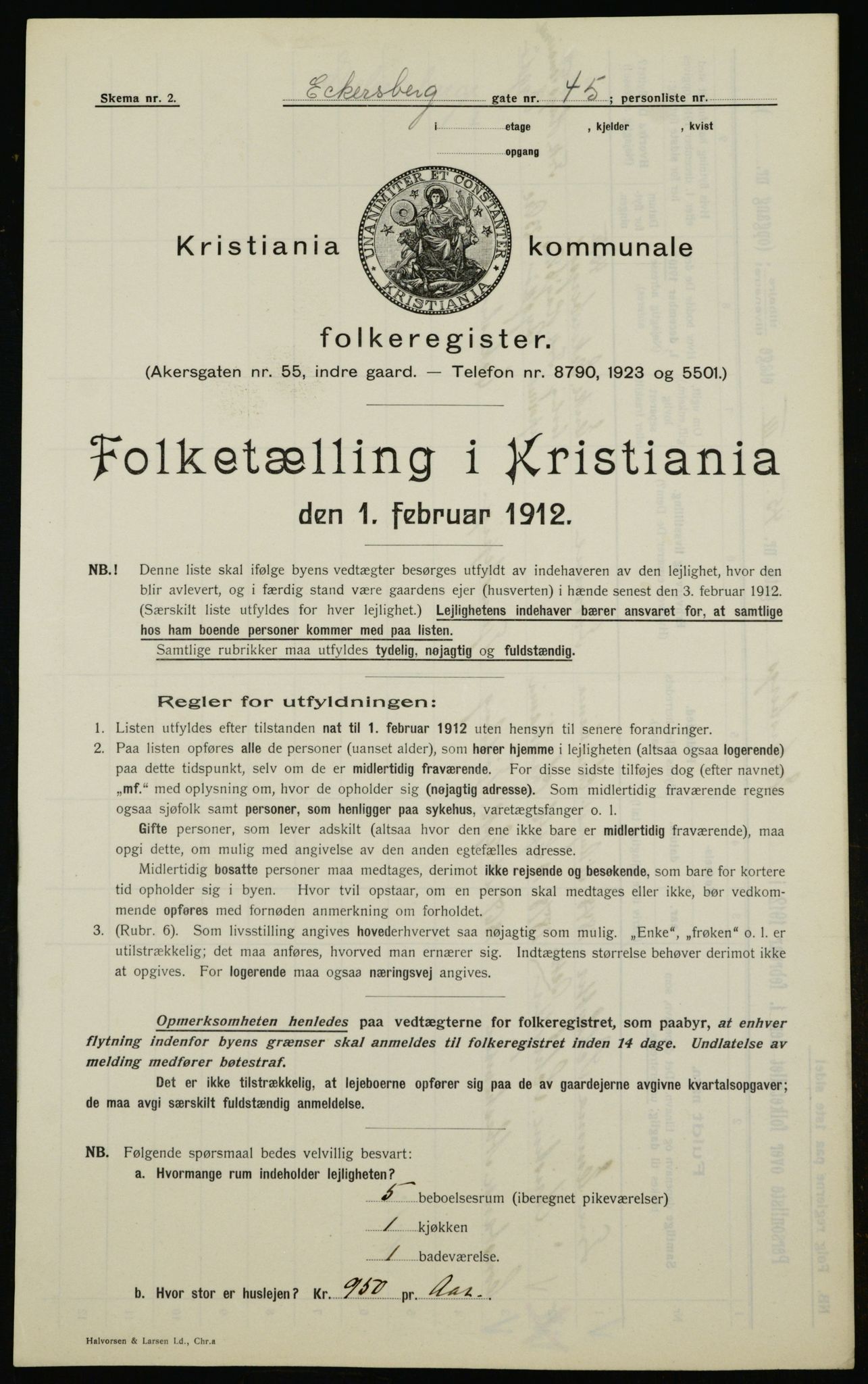 OBA, Kommunal folketelling 1.2.1912 for Kristiania, 1912, s. 18613