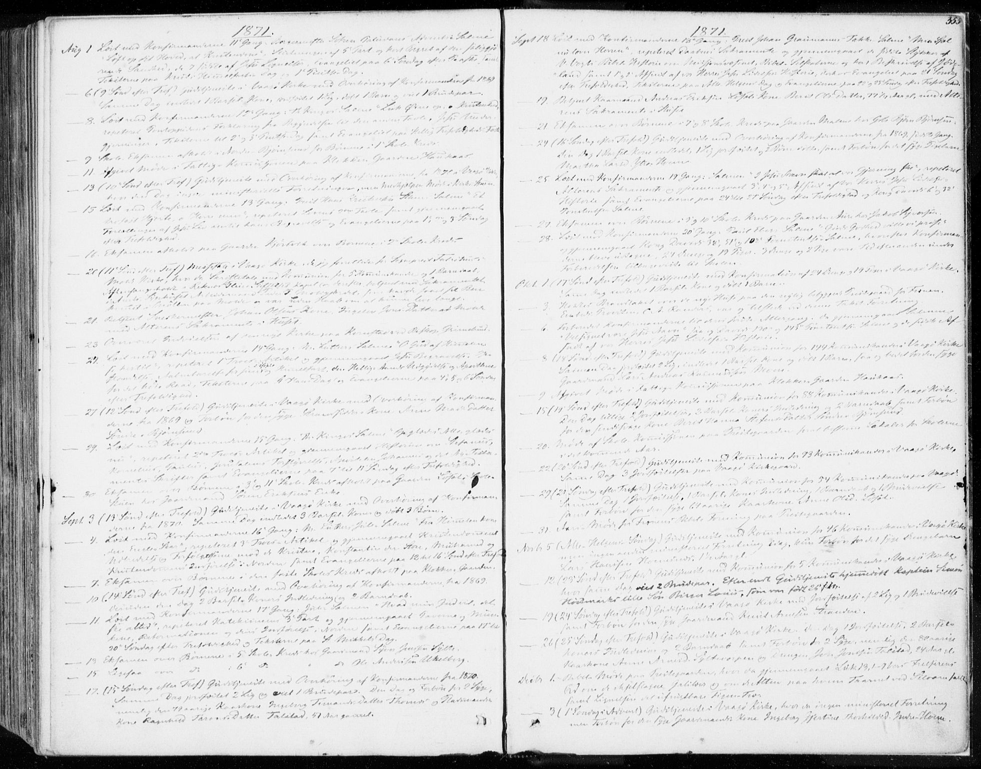 Ministerialprotokoller, klokkerbøker og fødselsregistre - Møre og Romsdal, AV/SAT-A-1454/565/L0748: Ministerialbok nr. 565A02, 1845-1872, s. 355