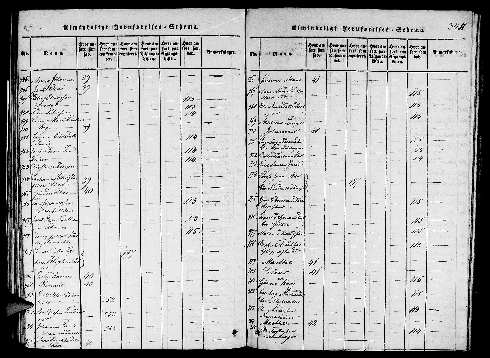 St. Jørgens hospital og Årstad sokneprestembete, AV/SAB-A-99934: Klokkerbok nr. A 1, 1816-1843, s. 344