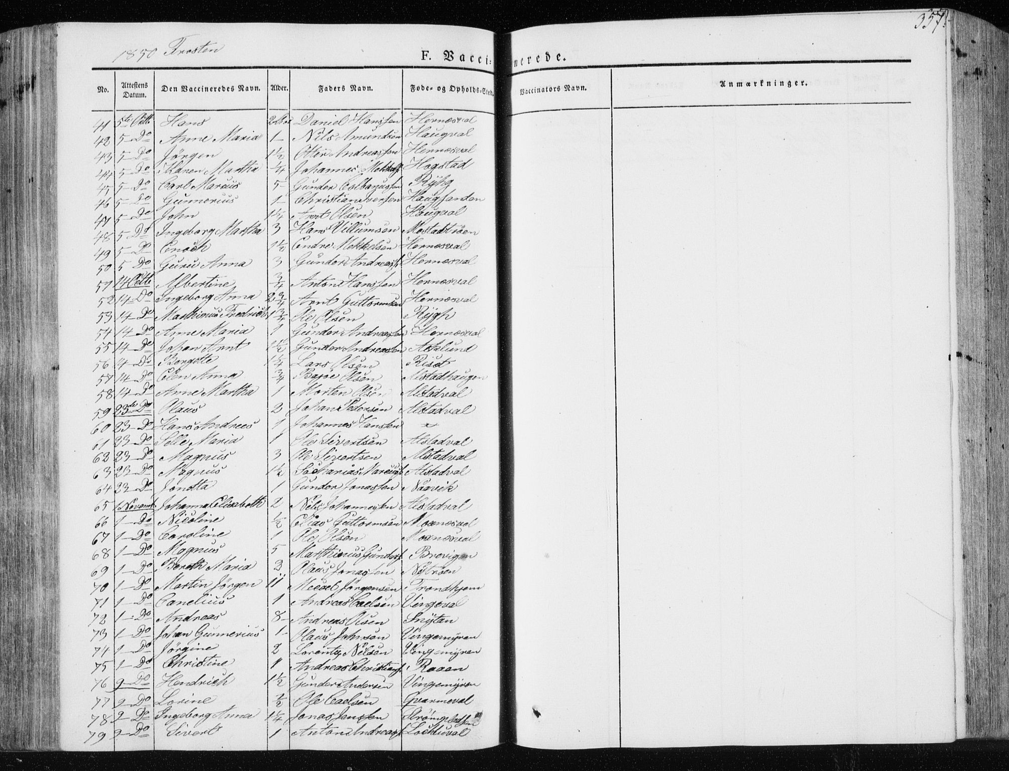 Ministerialprotokoller, klokkerbøker og fødselsregistre - Nord-Trøndelag, AV/SAT-A-1458/713/L0115: Ministerialbok nr. 713A06, 1838-1851, s. 357