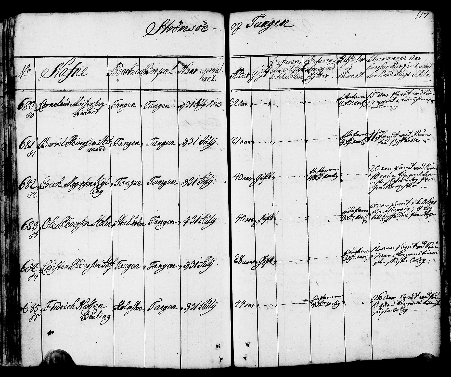 Drammen innrulleringsdistrikt, AV/SAKO-A-781/F/Fa/L0002: Hovedrulle over sjøfolk i Bragernes distrikt som har blitt innrullert, 1723-1726, s. 118