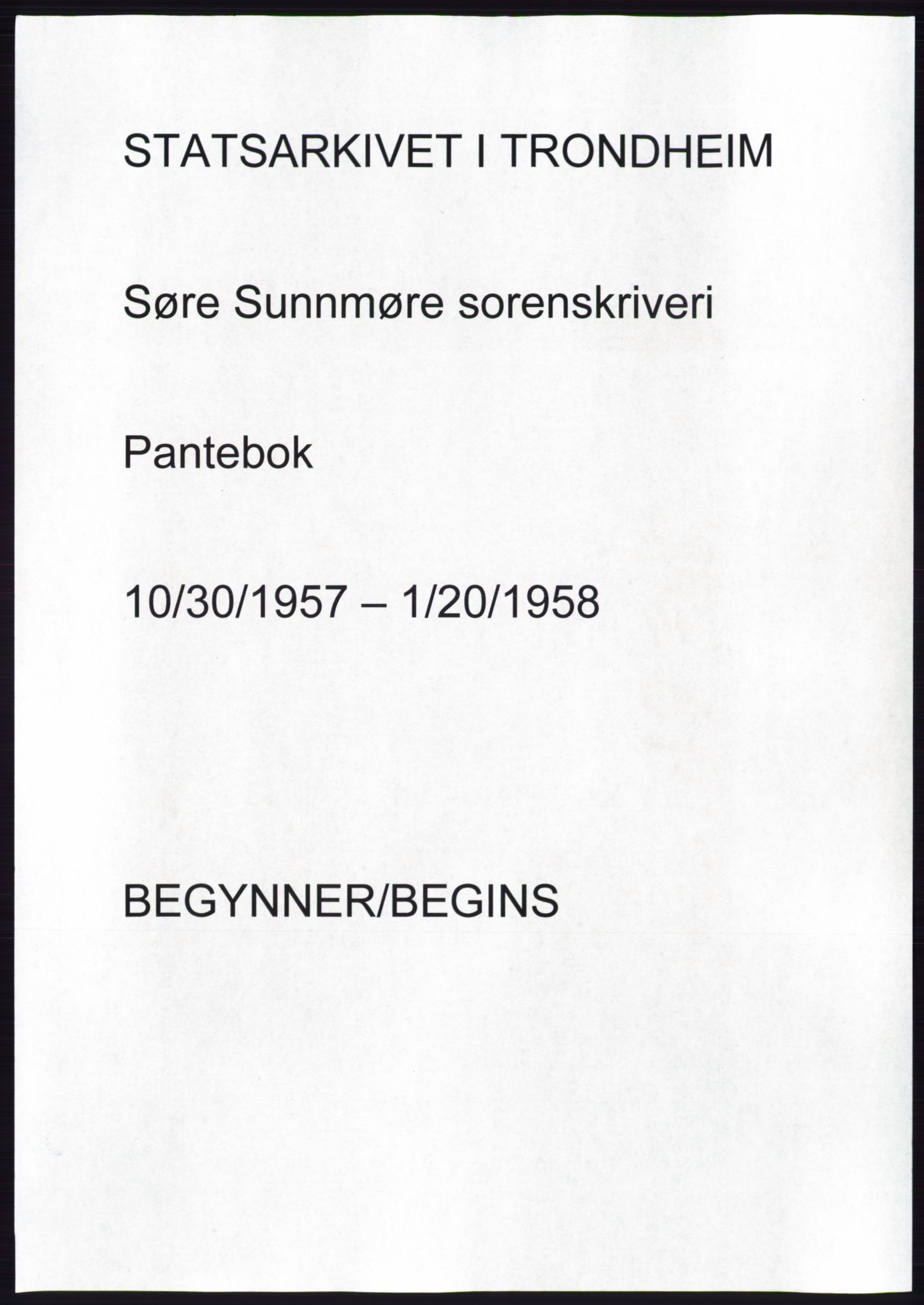 Søre Sunnmøre sorenskriveri, AV/SAT-A-4122/1/2/2C/L0108: Pantebok nr. 34A, 1957-1958