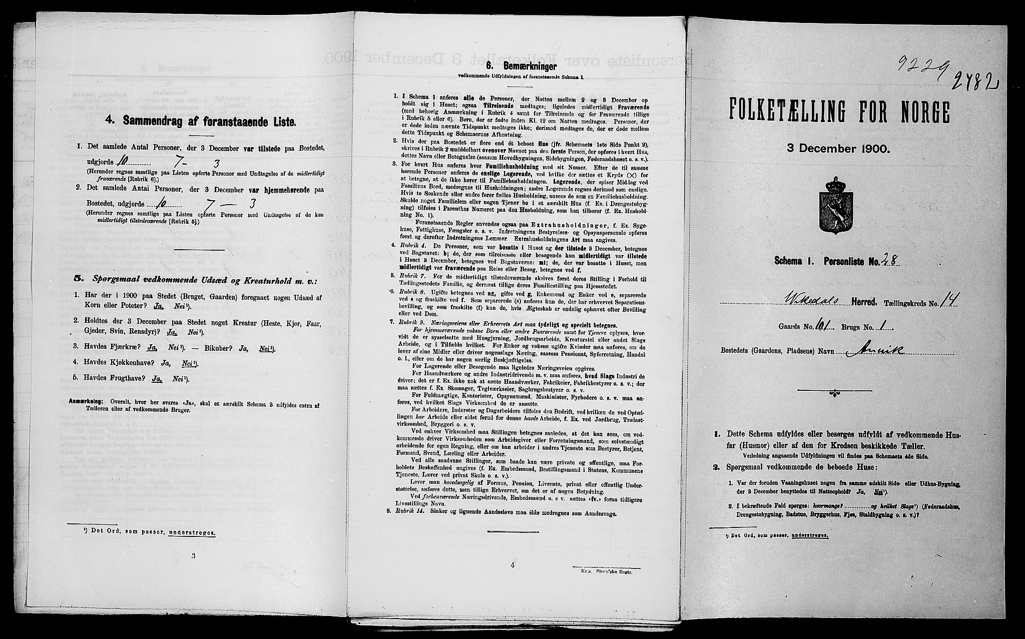 SAST, Folketelling 1900 for 1157 Vikedal herred, 1900, s. 58