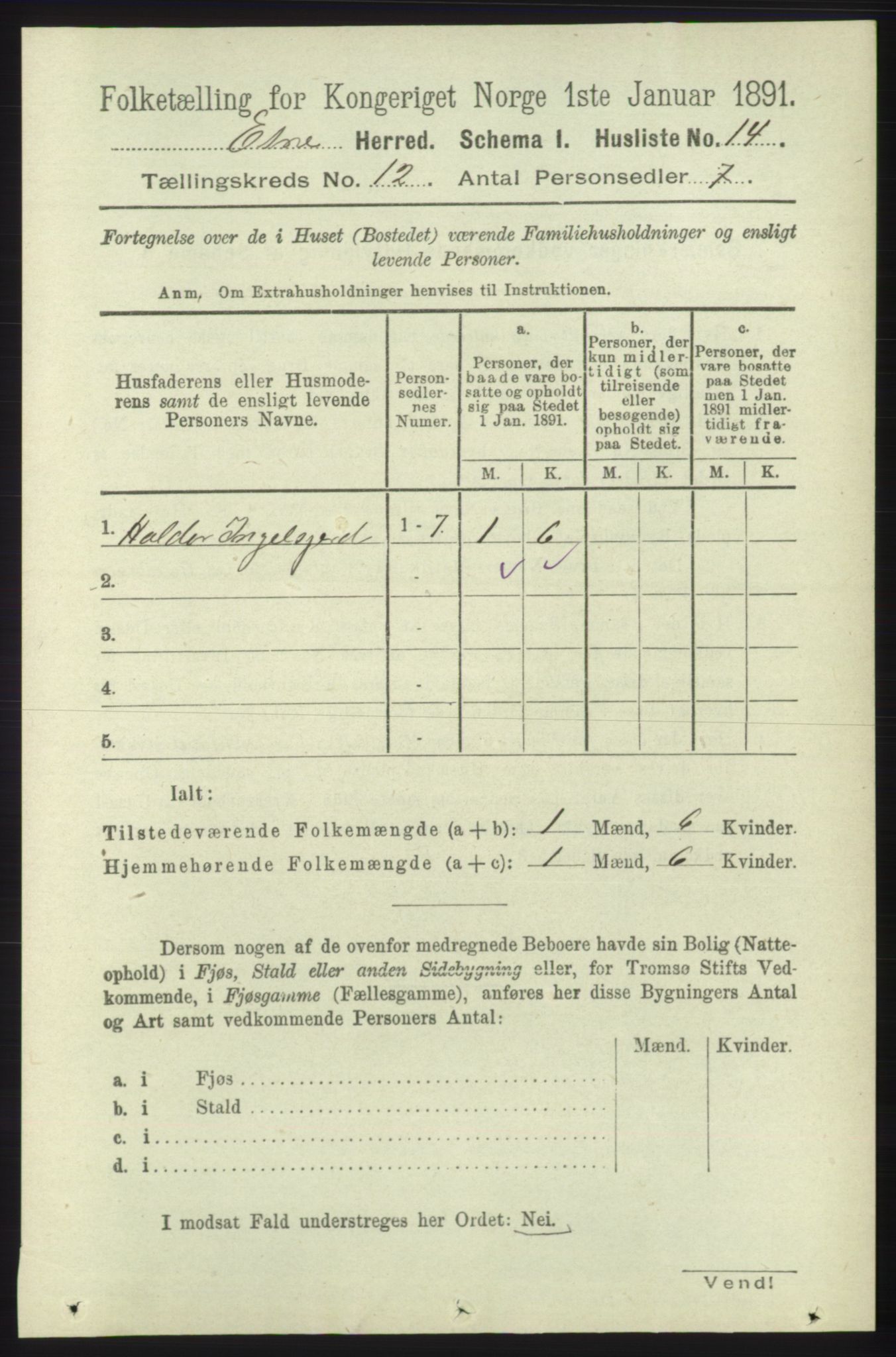 RA, Folketelling 1891 for 1211 Etne herred, 1891, s. 2541