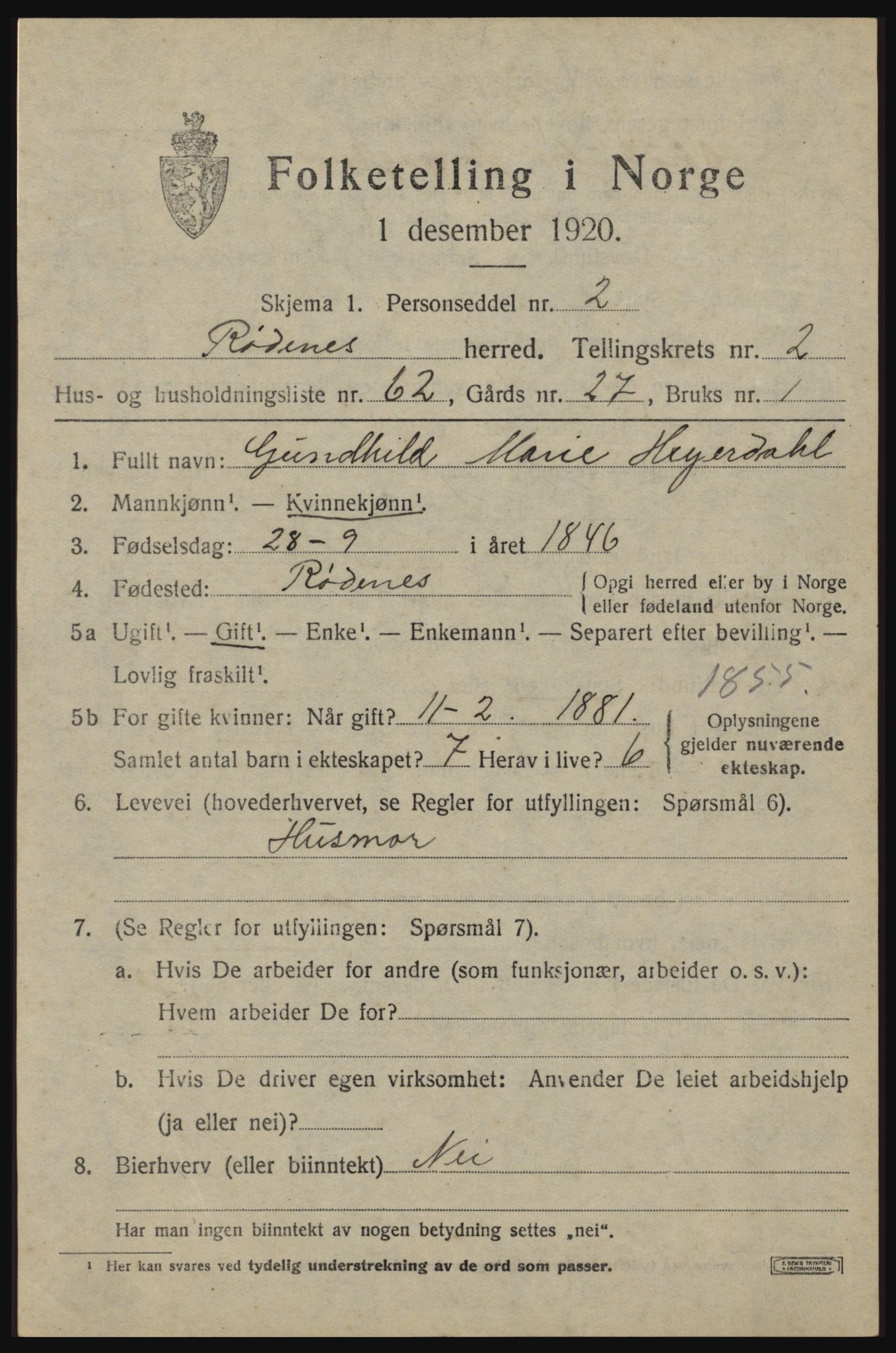 SAO, Folketelling 1920 for 0120 Rødenes herred, 1920, s. 1724