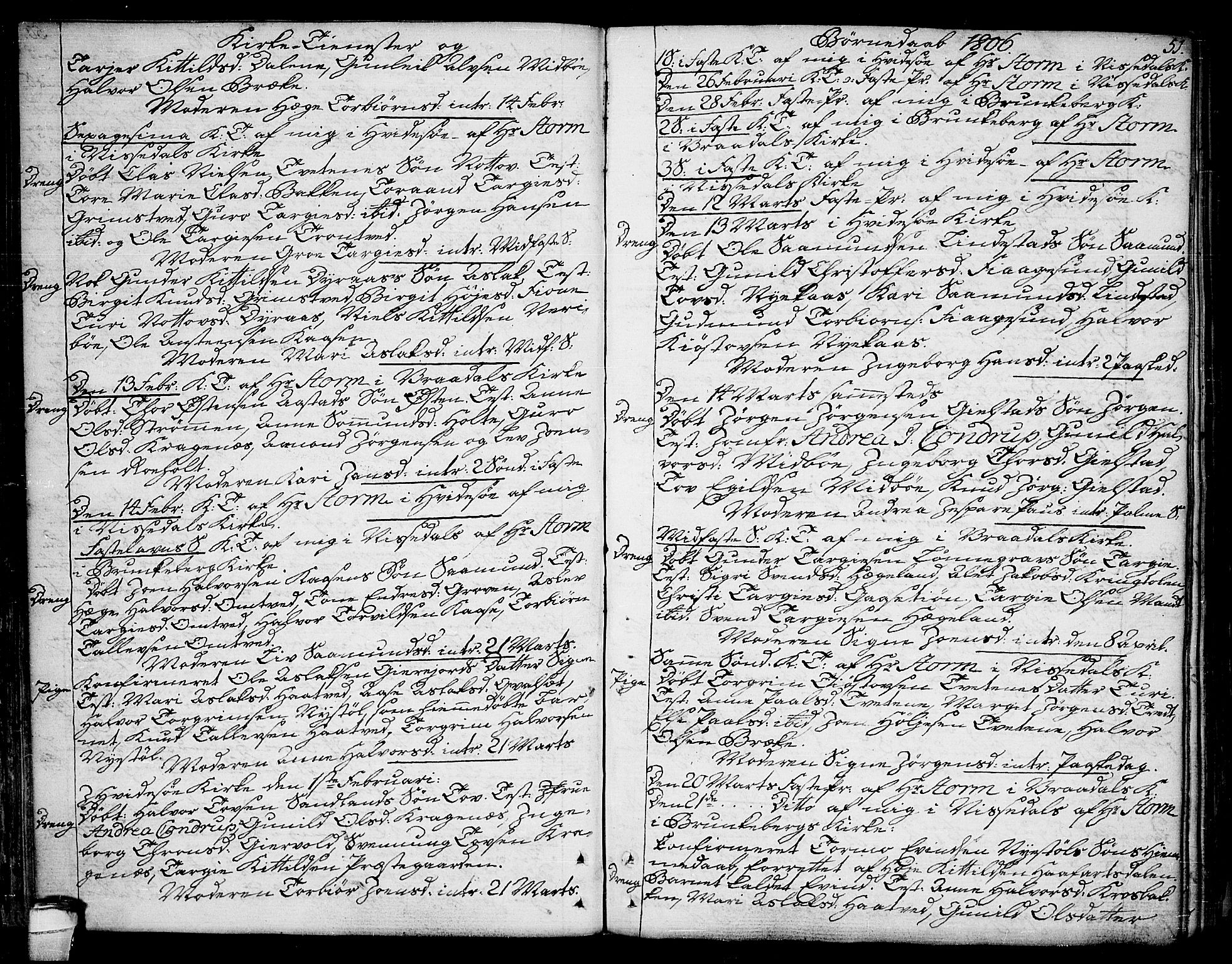 Kviteseid kirkebøker, AV/SAKO-A-276/F/Fa/L0004: Ministerialbok nr. I 4, 1800-1814, s. 51