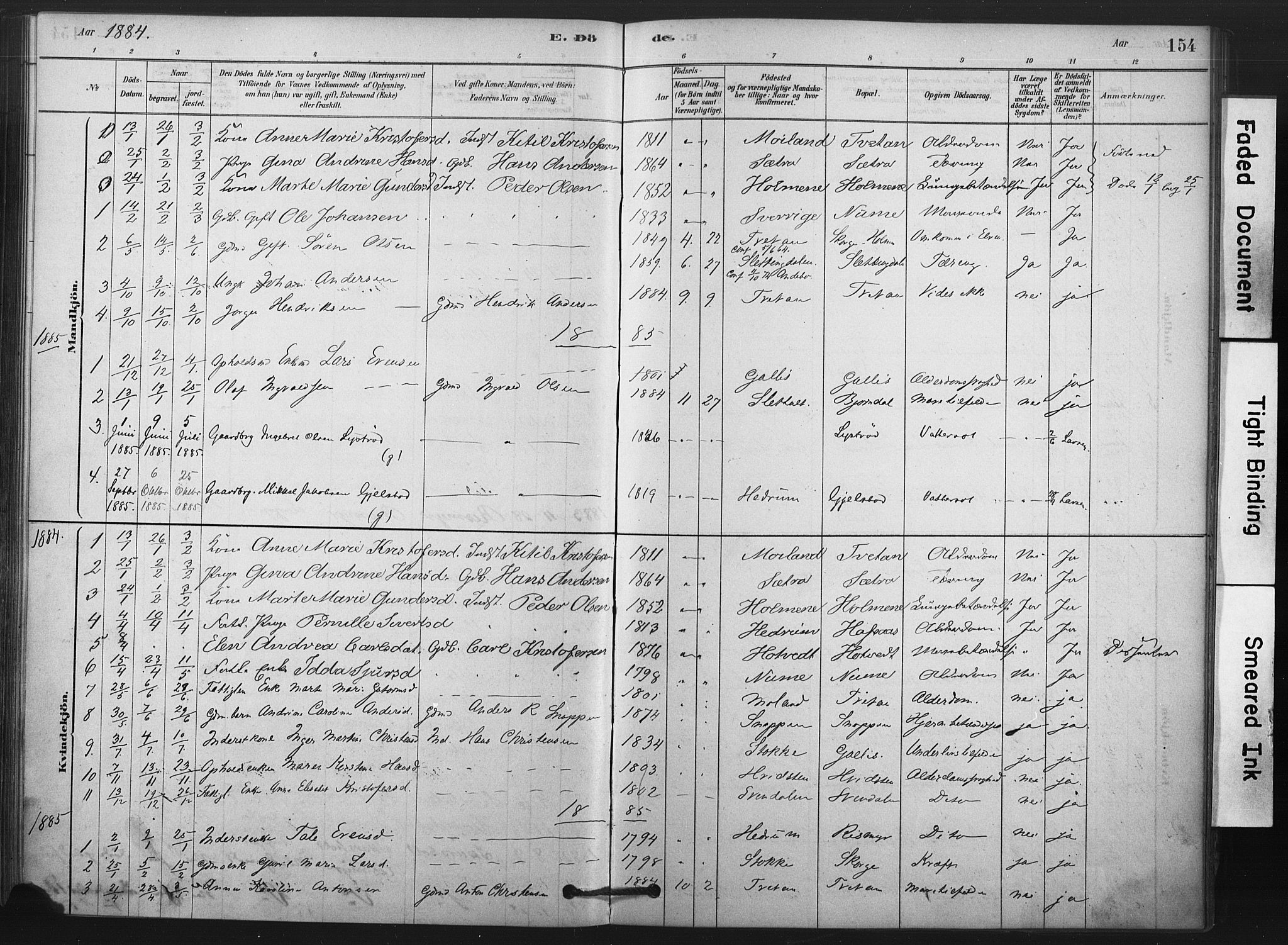 Andebu kirkebøker, AV/SAKO-A-336/F/Fc/L0001: Ministerialbok nr. III 1, 1878-1902, s. 154