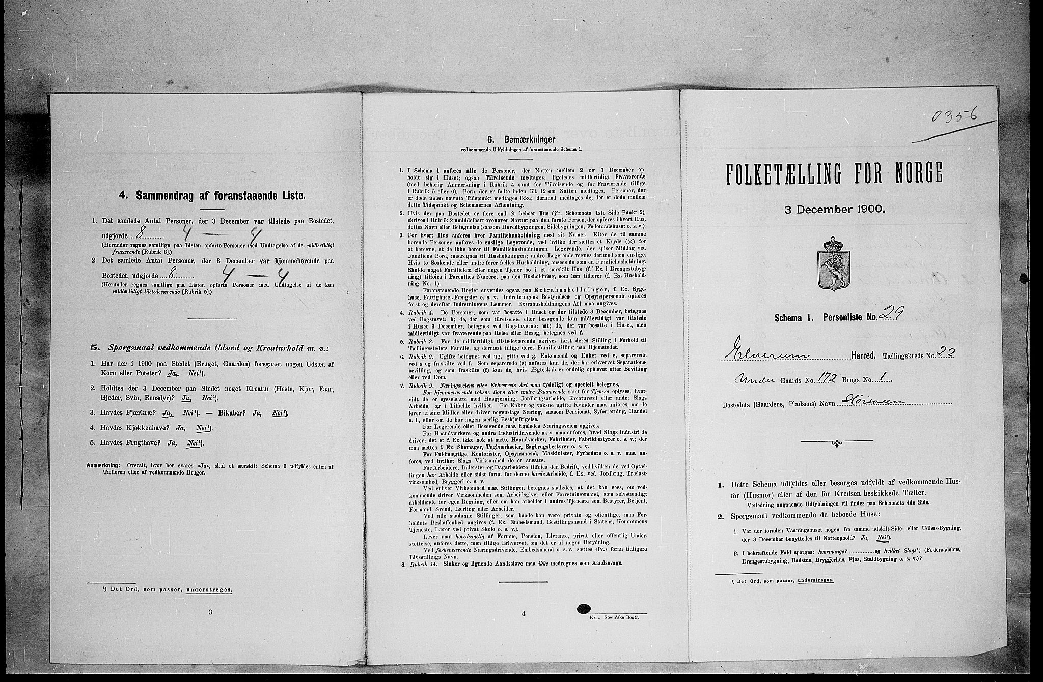 SAH, Folketelling 1900 for 0427 Elverum herred, 1900, s. 2850