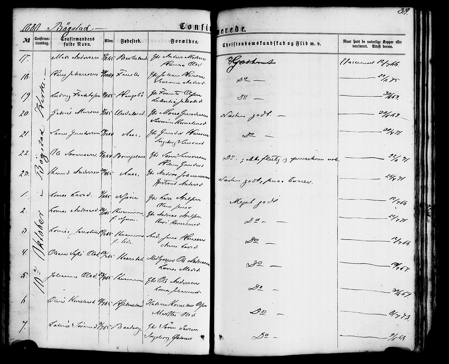 Gaular sokneprestembete, AV/SAB-A-80001/H/Haa: Ministerialbok nr. A 5, 1860-1881, s. 319
