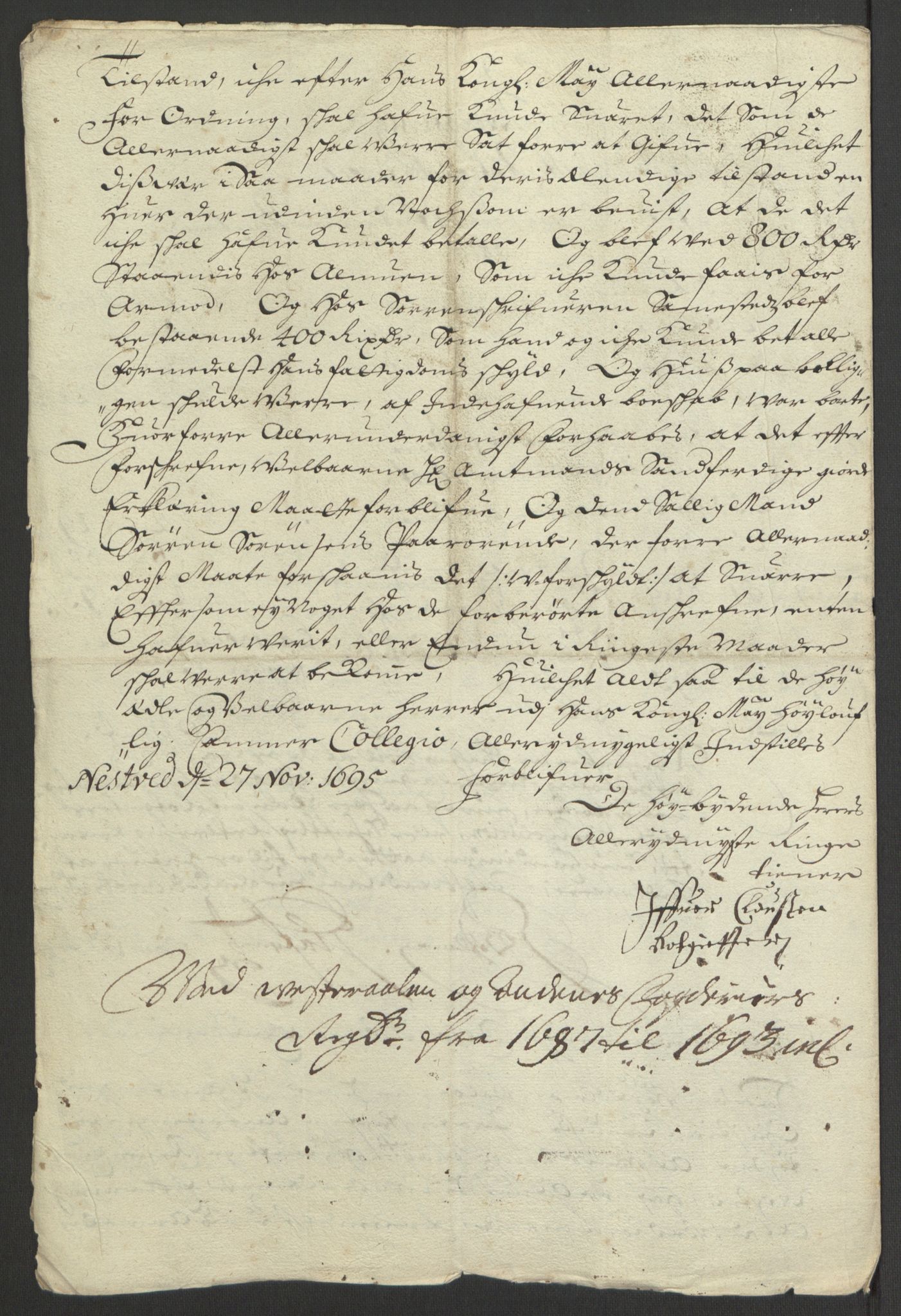 Rentekammeret inntil 1814, Reviderte regnskaper, Fogderegnskap, AV/RA-EA-4092/R67/L4676: Fogderegnskap Vesterålen, Andenes og Lofoten, 1691-1693, s. 376