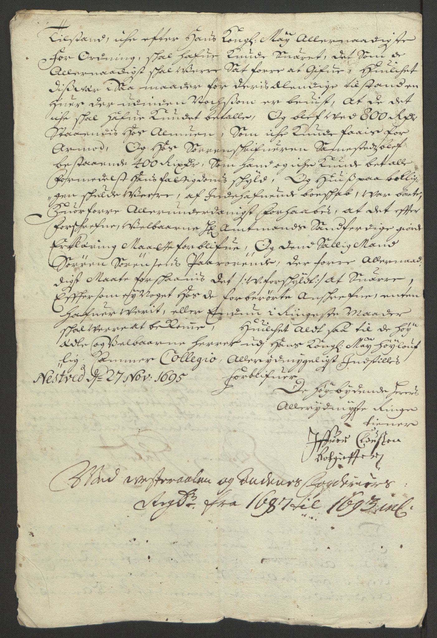 Rentekammeret inntil 1814, Reviderte regnskaper, Fogderegnskap, RA/EA-4092/R67/L4676: Fogderegnskap Vesterålen, Andenes og Lofoten, 1691-1693, s. 376