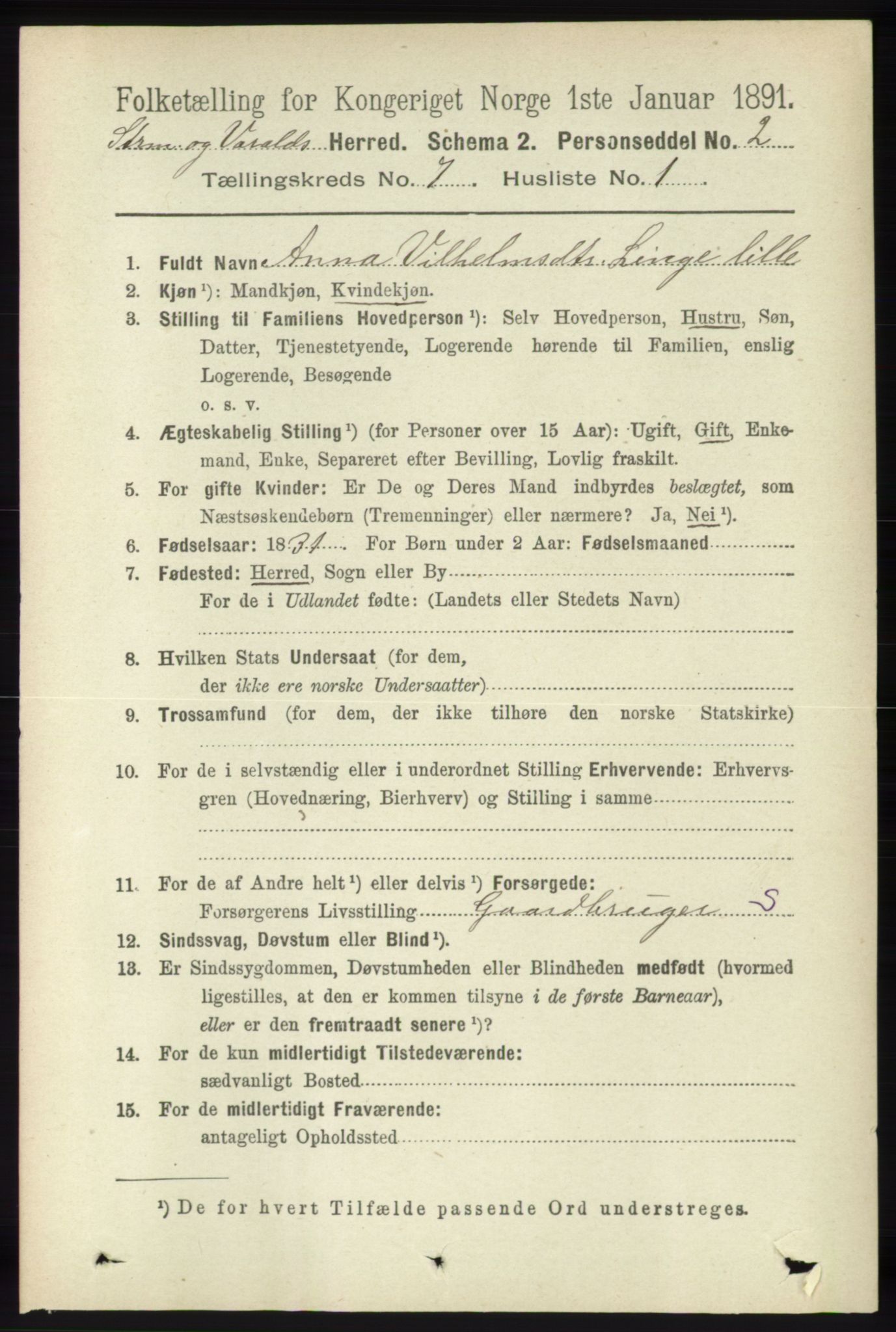 RA, Folketelling 1891 for 1226 Strandebarm og Varaldsøy herred, 1891, s. 2637