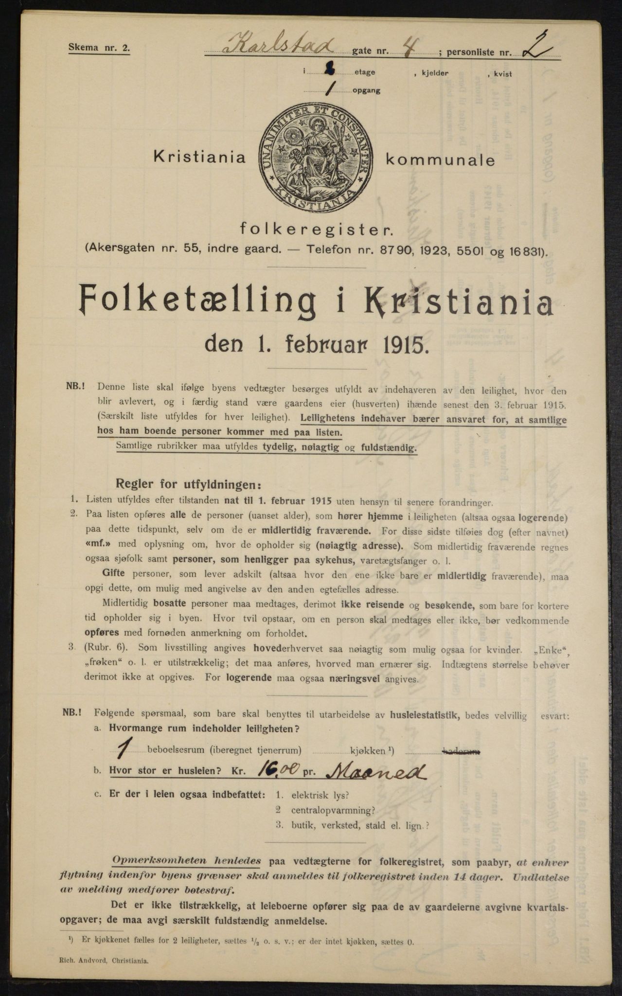 OBA, Kommunal folketelling 1.2.1915 for Kristiania, 1915, s. 48473