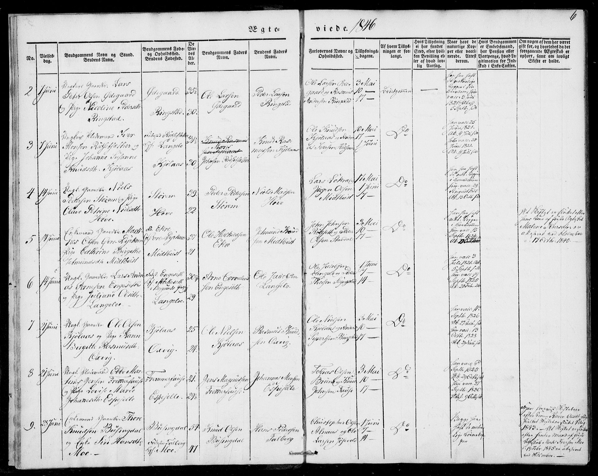 Ministerialprotokoller, klokkerbøker og fødselsregistre - Møre og Romsdal, AV/SAT-A-1454/520/L0276: Ministerialbok nr. 520A06, 1844-1881, s. 6