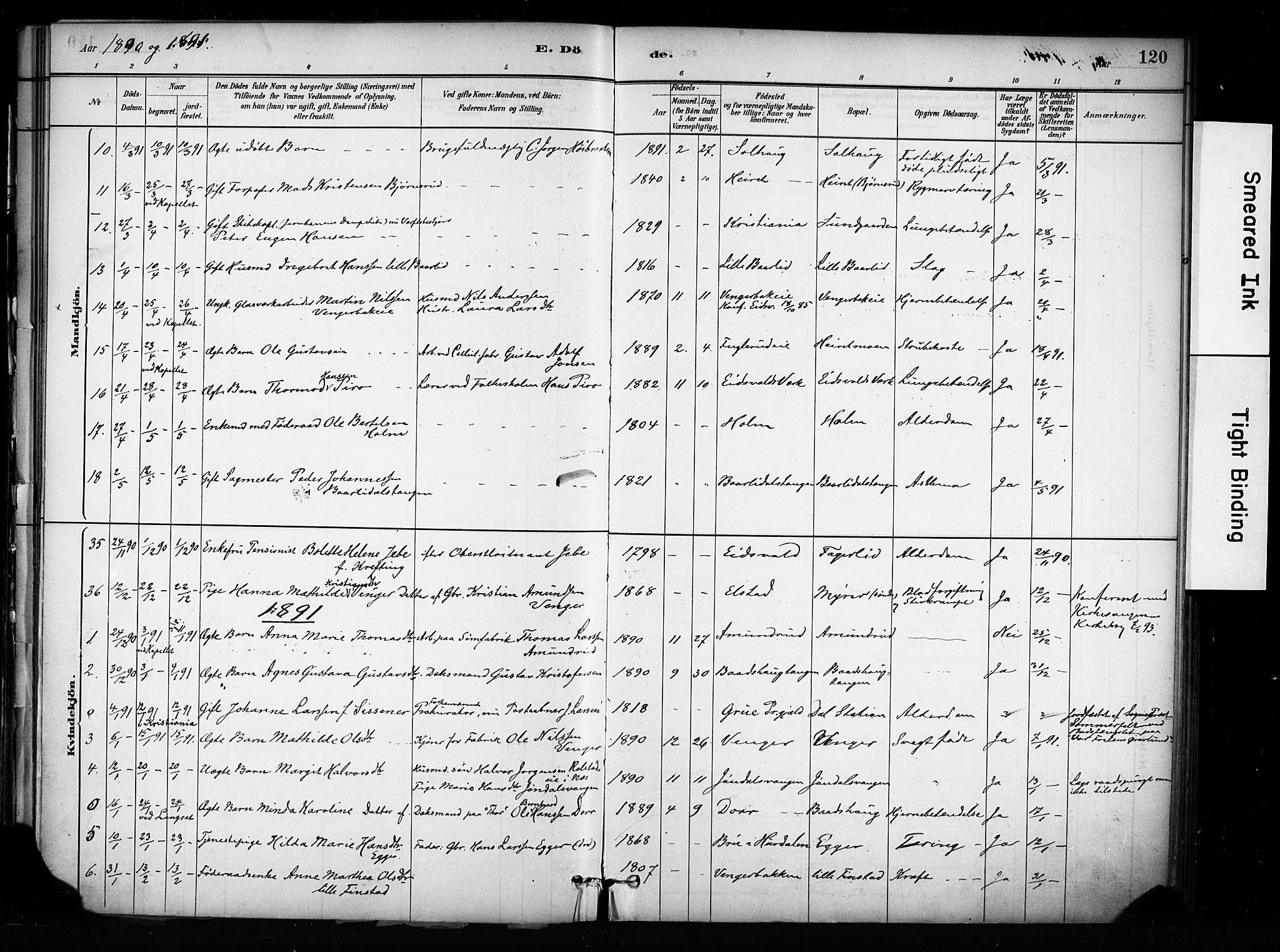 Eidsvoll prestekontor Kirkebøker, AV/SAO-A-10888/F/Fa/L0003: Ministerialbok nr. I 3, 1882-1895, s. 120