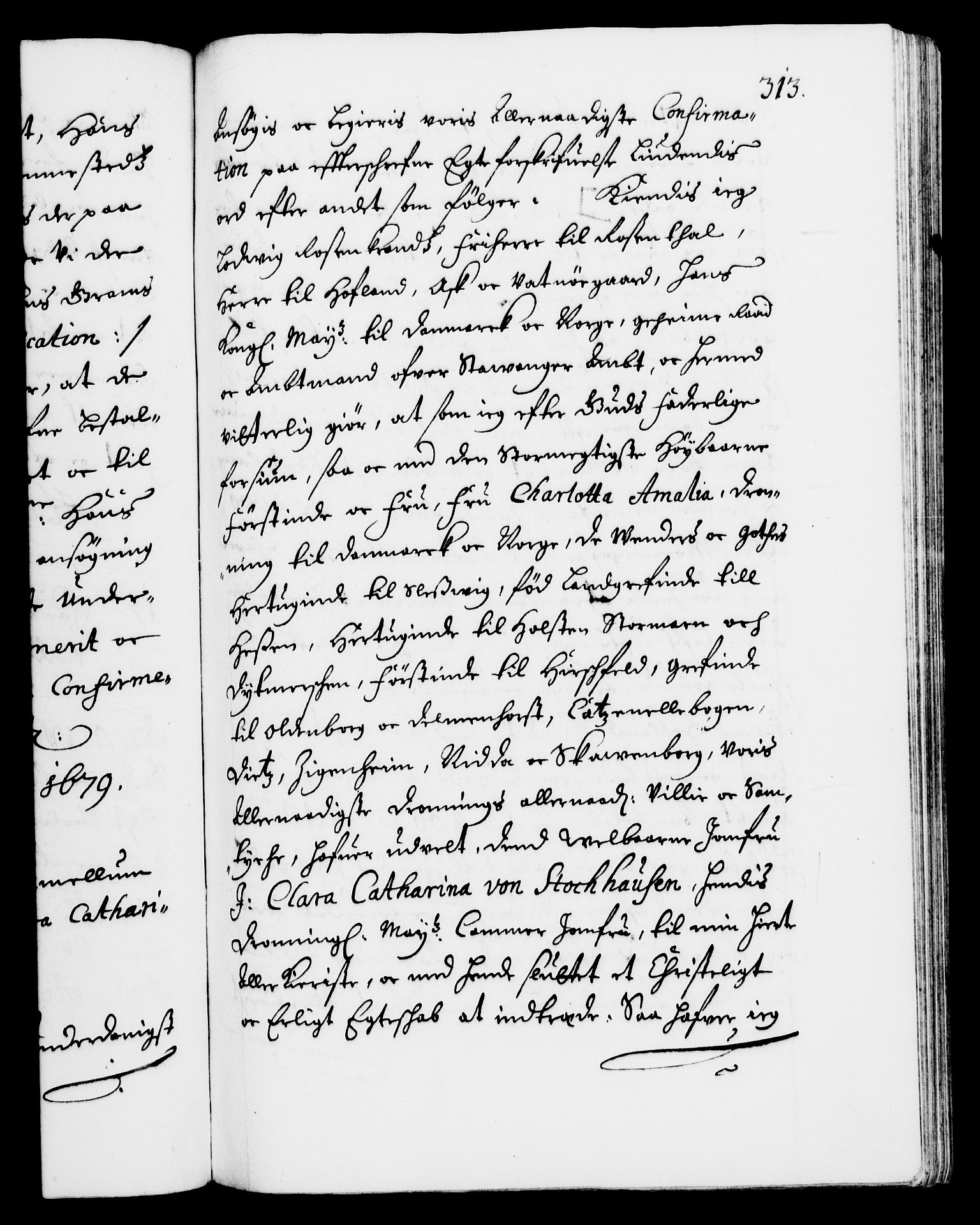 Danske Kanselli 1572-1799, RA/EA-3023/F/Fc/Fca/Fcaa/L0012: Norske registre (mikrofilm), 1674-1680, s. 313a