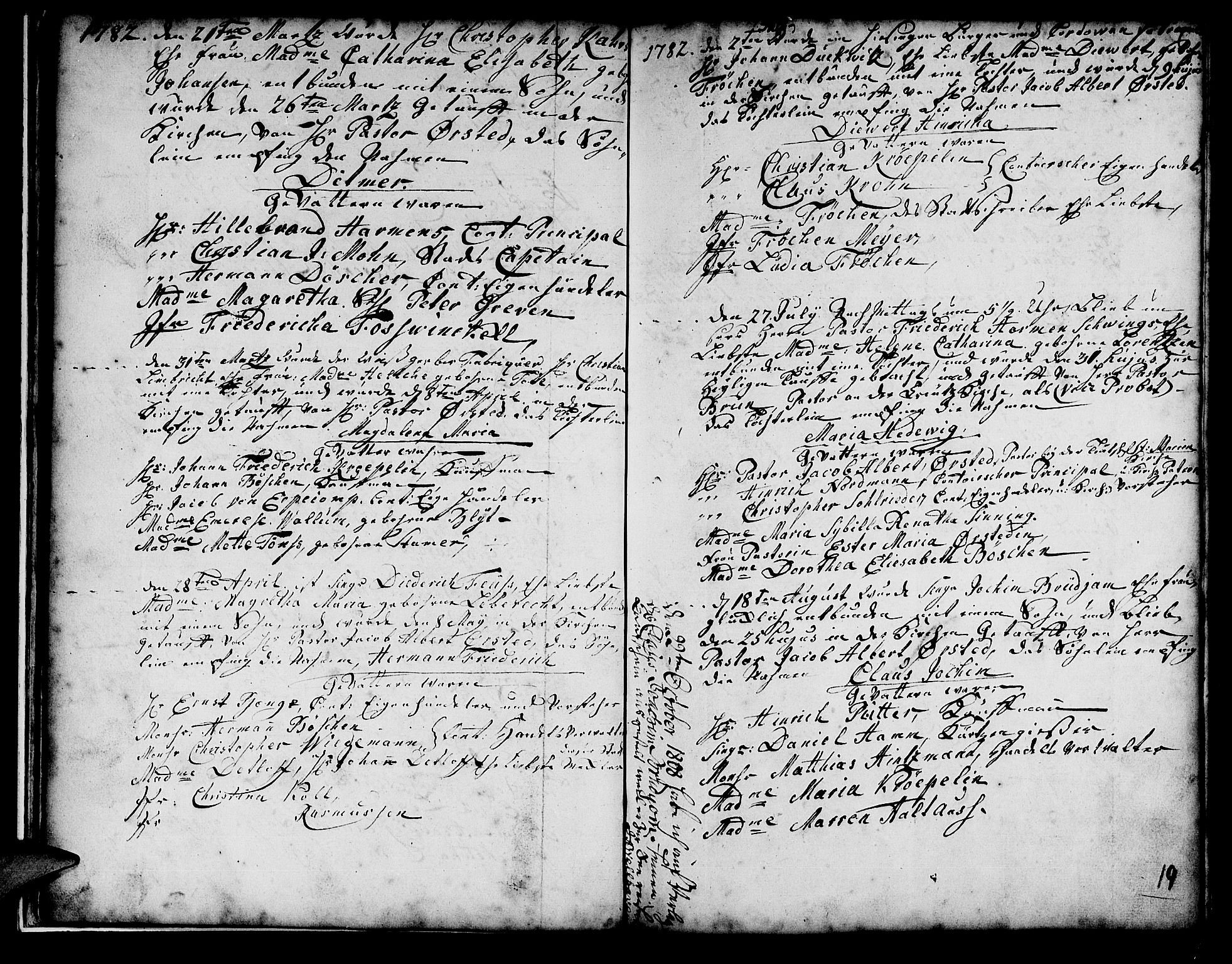 Mariakirken Sokneprestembete, SAB/A-76901/H/Haa/L0001: Ministerialbok nr. A 1, 1740-1784, s. 19