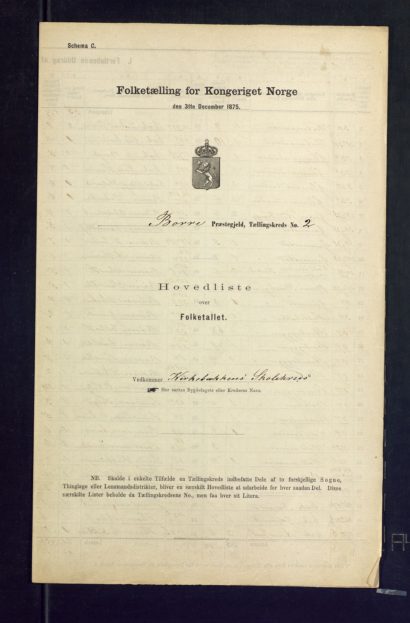 SAKO, Folketelling 1875 for 0717L Borre prestegjeld, Borre sokn og Nykirke sokn, 1875, s. 10