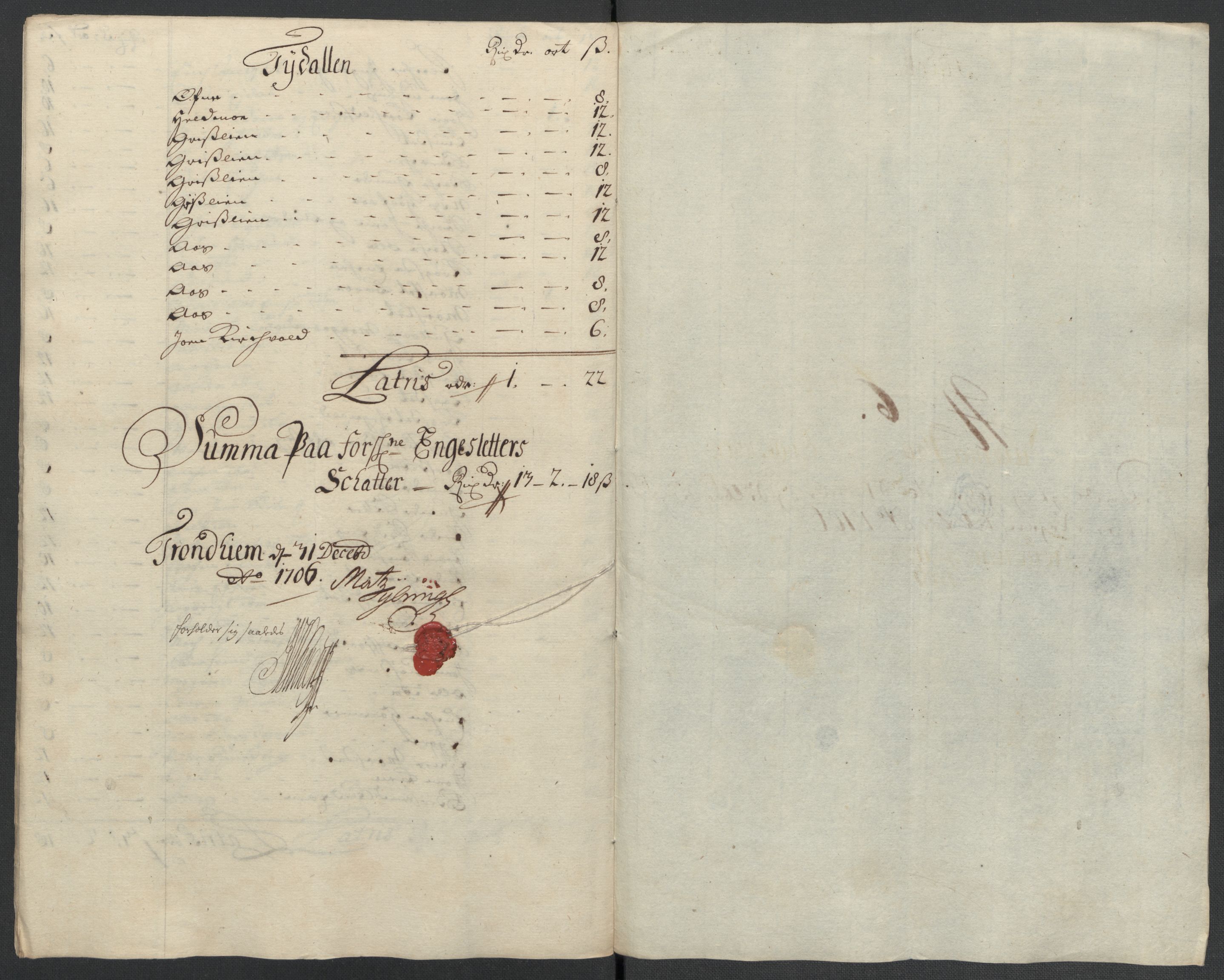 Rentekammeret inntil 1814, Reviderte regnskaper, Fogderegnskap, RA/EA-4092/R61/L4109: Fogderegnskap Strinda og Selbu, 1704-1706, s. 575