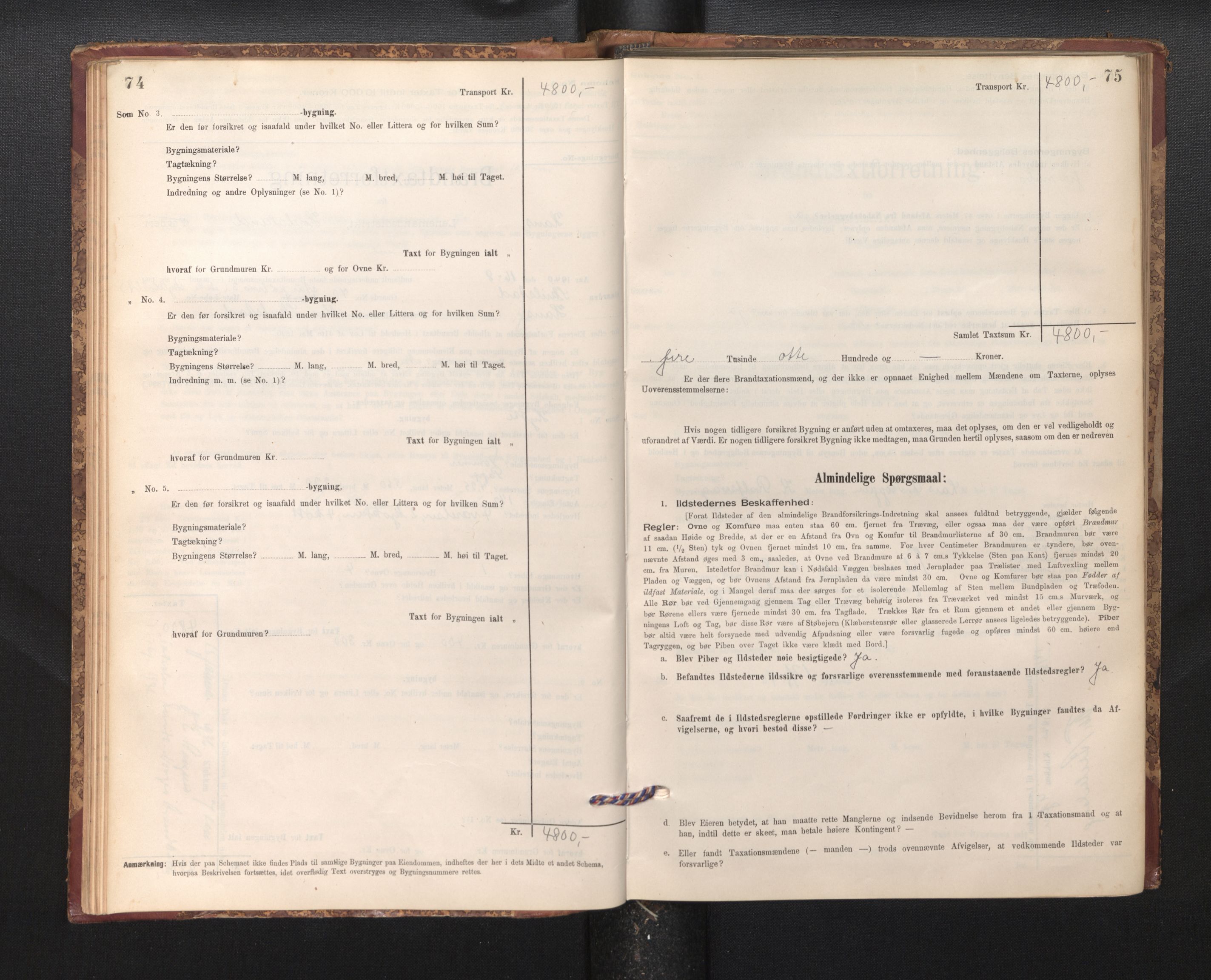Lensmannen i Haus, SAB/A-32701/0012/L0006: Branntakstprotokoll, skjematakst, 1895-1941, s. 74-75