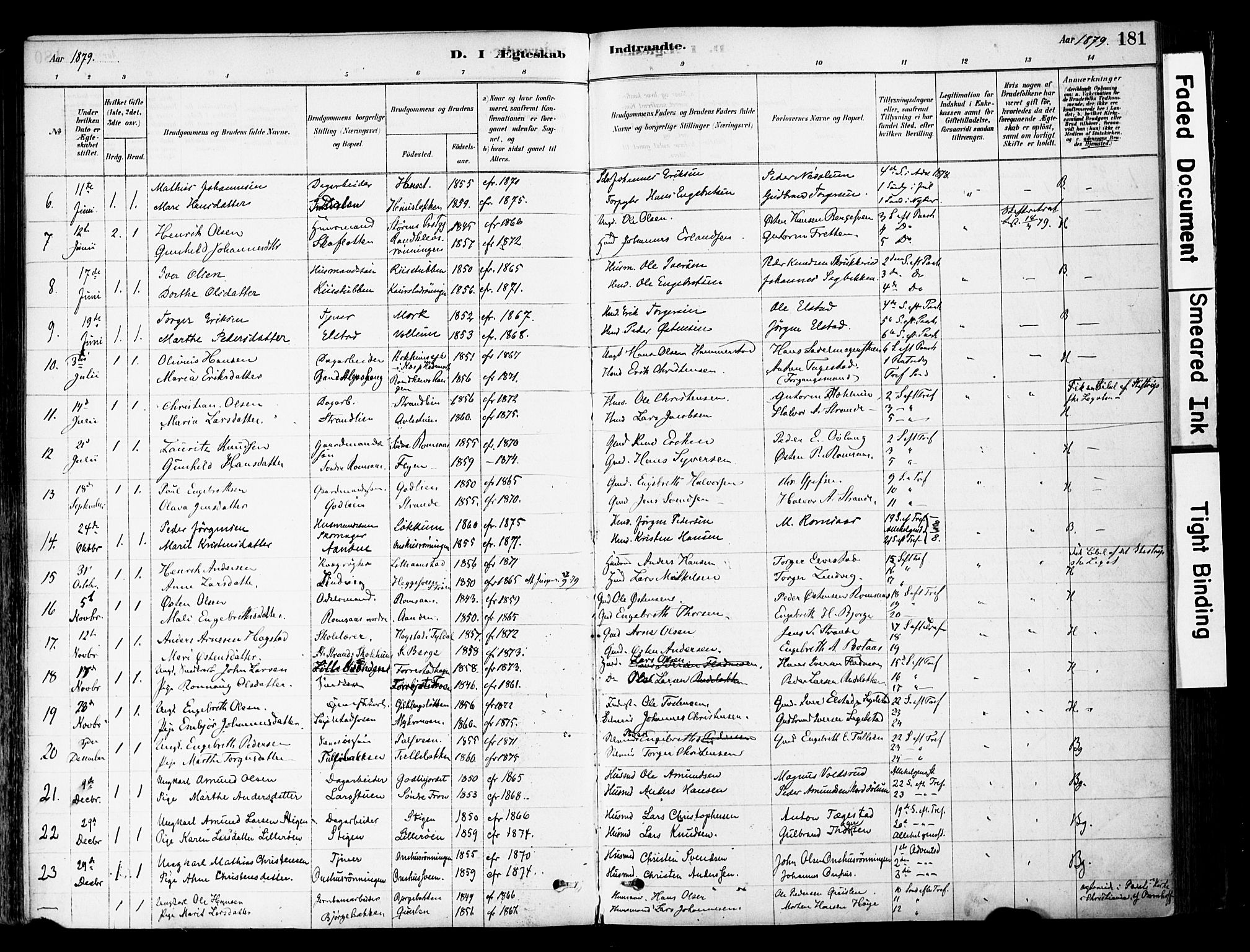 Ringebu prestekontor, AV/SAH-PREST-082/H/Ha/Haa/L0008: Ministerialbok nr. 8, 1878-1898, s. 181