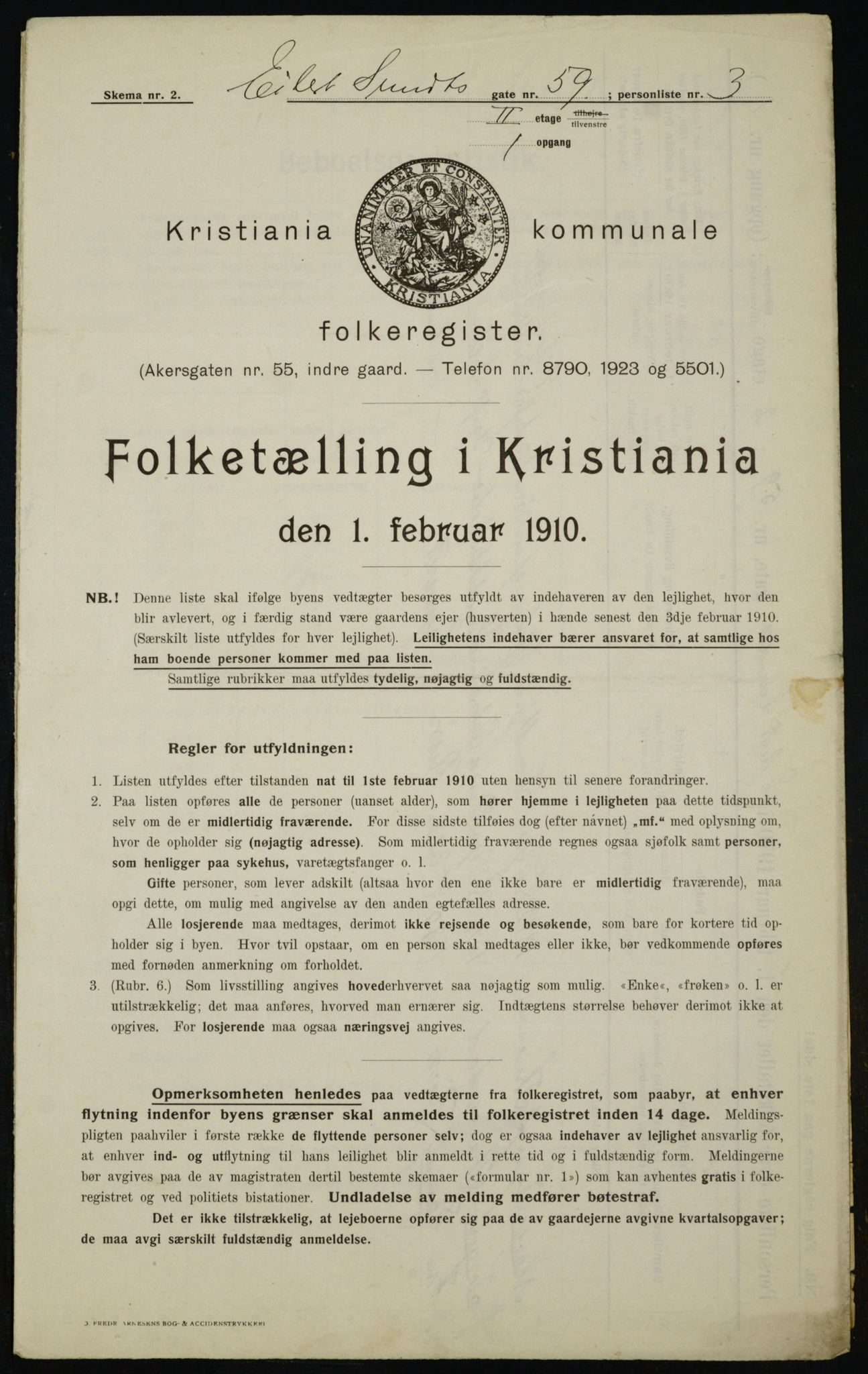 OBA, Kommunal folketelling 1.2.1910 for Kristiania, 1910, s. 18376