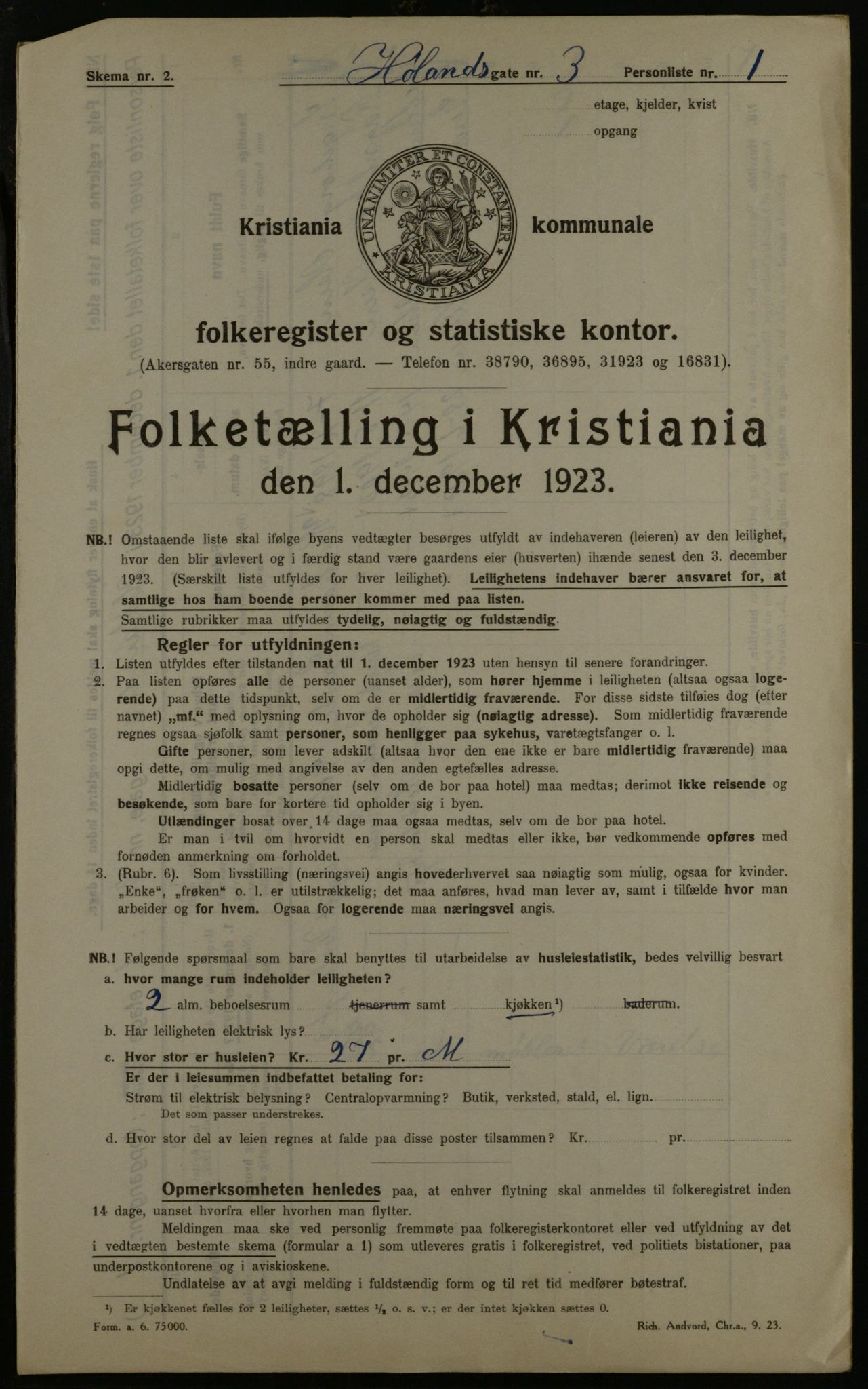 OBA, Kommunal folketelling 1.12.1923 for Kristiania, 1923, s. 47154