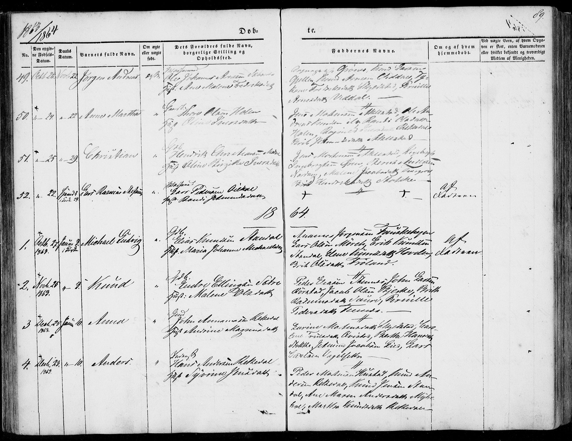 Ministerialprotokoller, klokkerbøker og fødselsregistre - Møre og Romsdal, AV/SAT-A-1454/515/L0209: Ministerialbok nr. 515A05, 1847-1868, s. 89