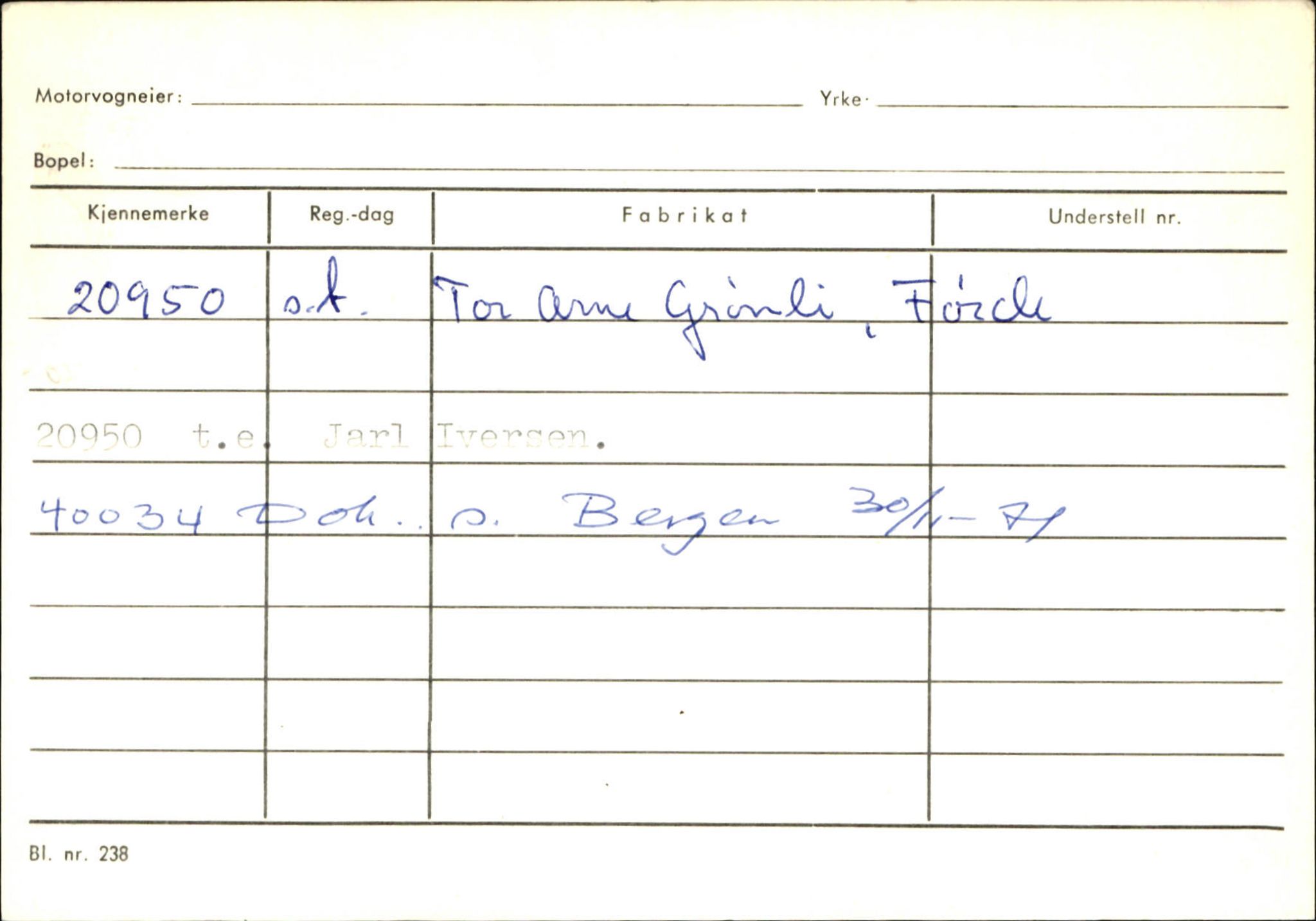 Statens vegvesen, Sogn og Fjordane vegkontor, AV/SAB-A-5301/4/F/L0132: Eigarregister Askvoll A-Å. Balestrand A-Å, 1945-1975, s. 78