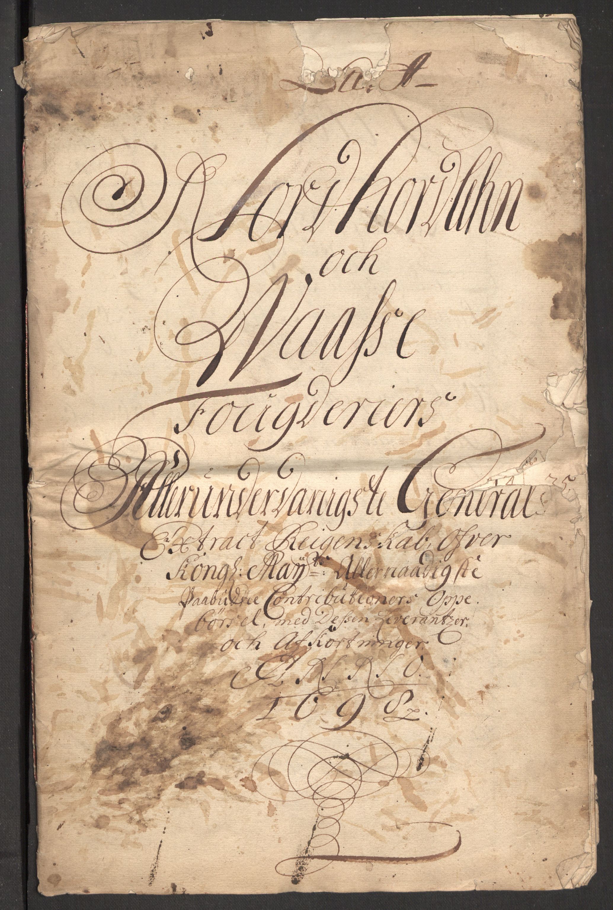 Rentekammeret inntil 1814, Reviderte regnskaper, Fogderegnskap, RA/EA-4092/R51/L3184: Fogderegnskap Nordhordland og Voss, 1698-1699, s. 3