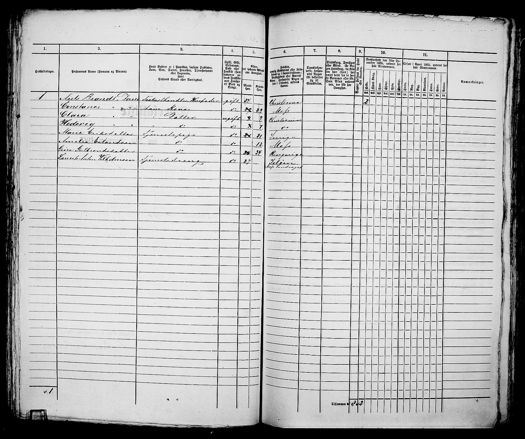 RA, Folketelling 1865 for 0104B Moss prestegjeld, Moss kjøpstad, 1865, s. 176