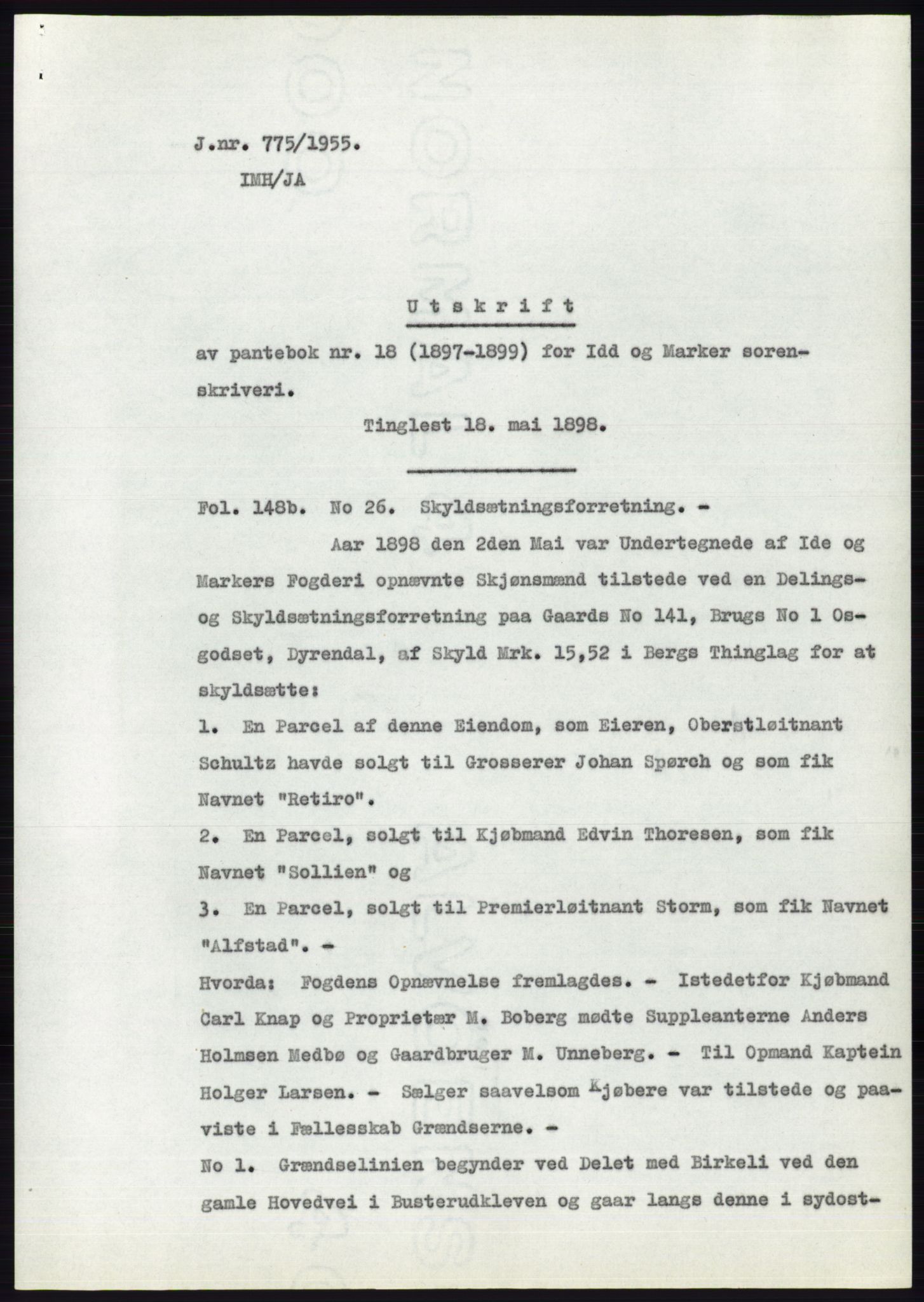 Statsarkivet i Oslo, SAO/A-10621/Z/Zd/L0003: Avskrifter, j.nr 714-1202/1955, 1955, s. 21