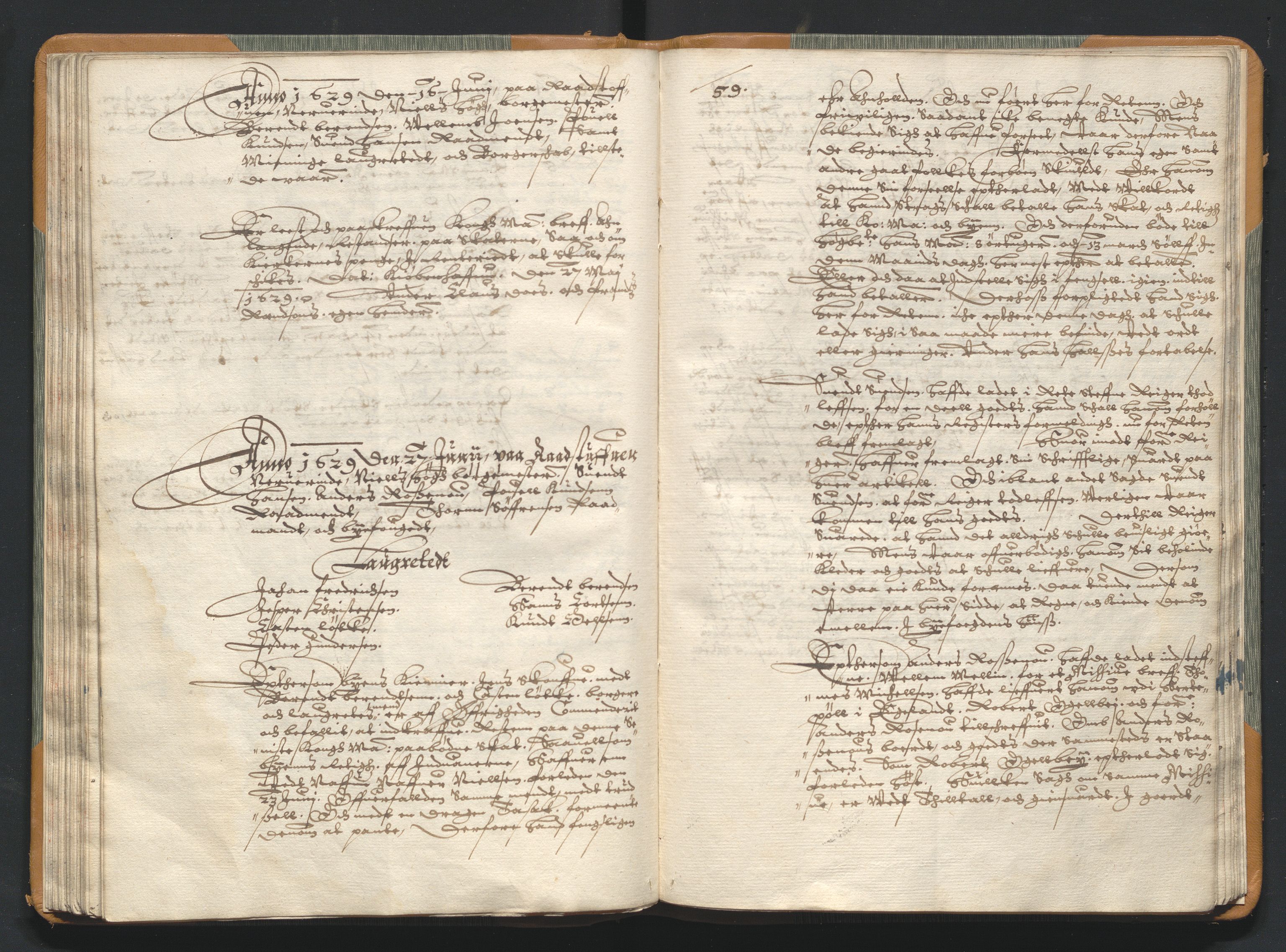 Stavanger byfogd, AV/SAST-A-101408/001/3/30/30BA/L0011: Byting- og rådsturettprotokoll, 1628-1631, s. 58b-59a