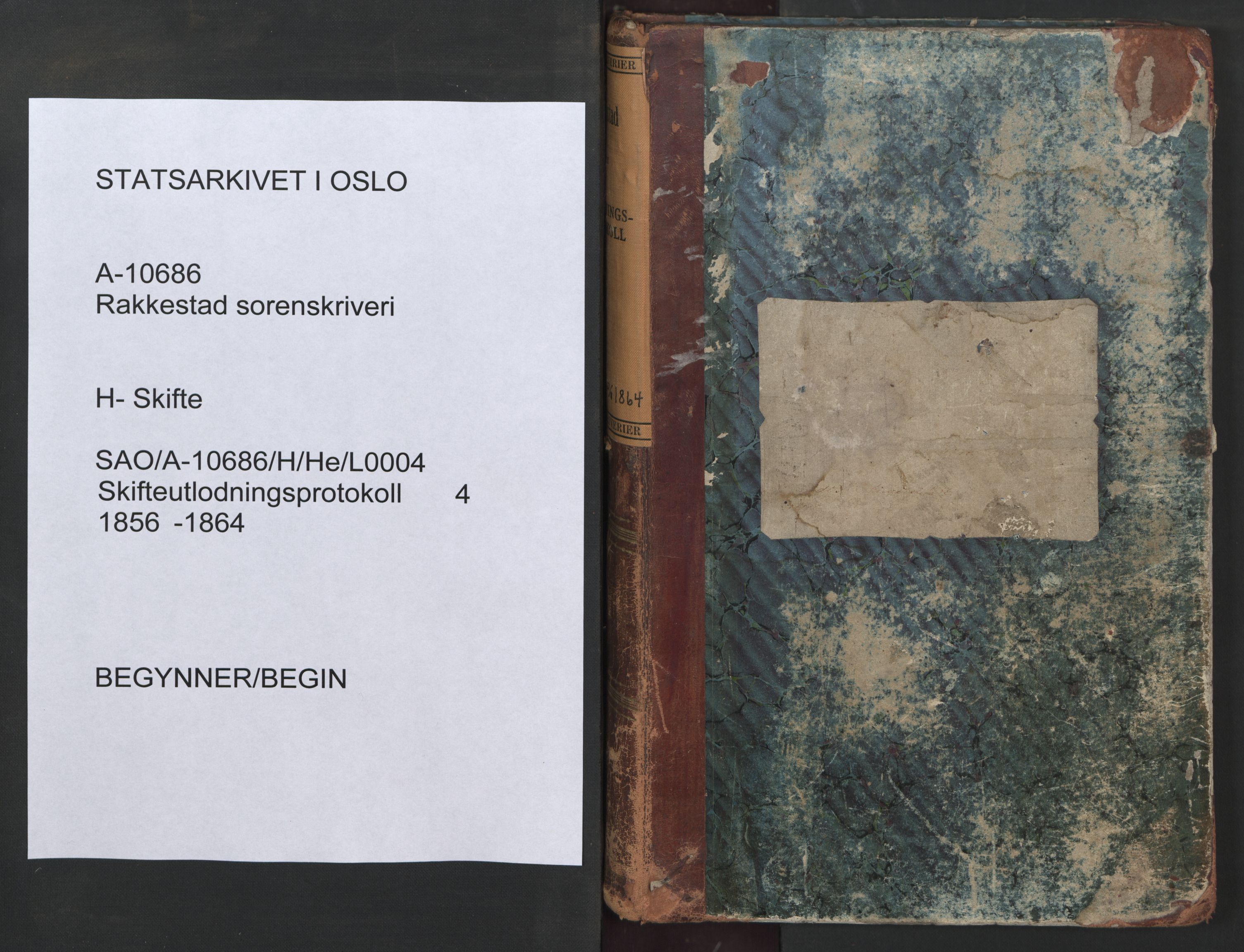 Rakkestad sorenskriveri, AV/SAO-A-10686/H/He/L0004: Skifteutlodningsprotokoller, 1856-1864